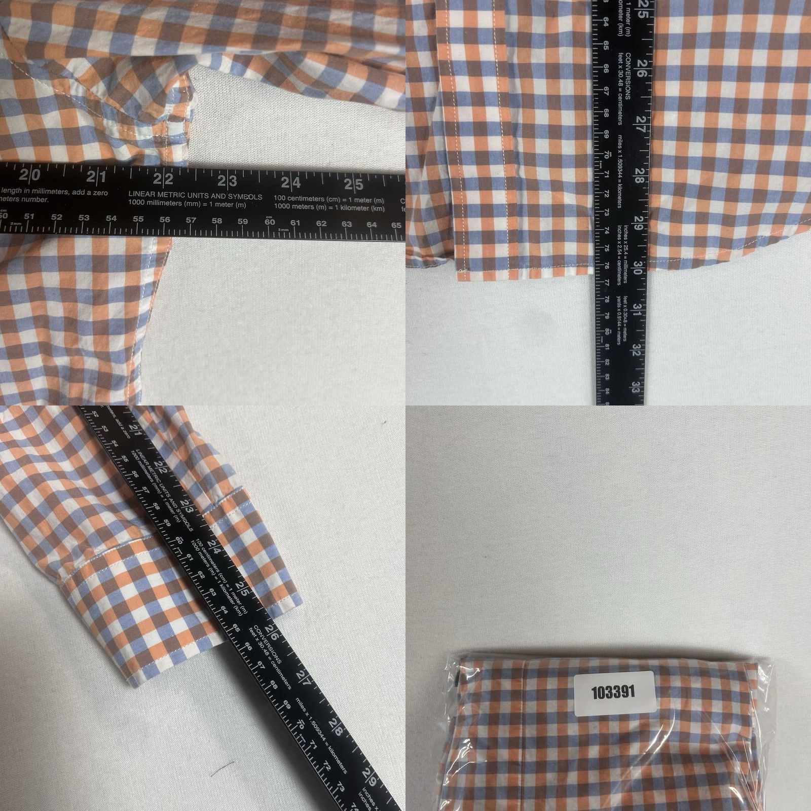 Banana Republic Banana Republic Button-Up Shirt Mens Large Orange Plaid Check Slim Fit Long Sleeve Cardigan? Size US L / EU 52-54 / 3 - 8 Thumbnail