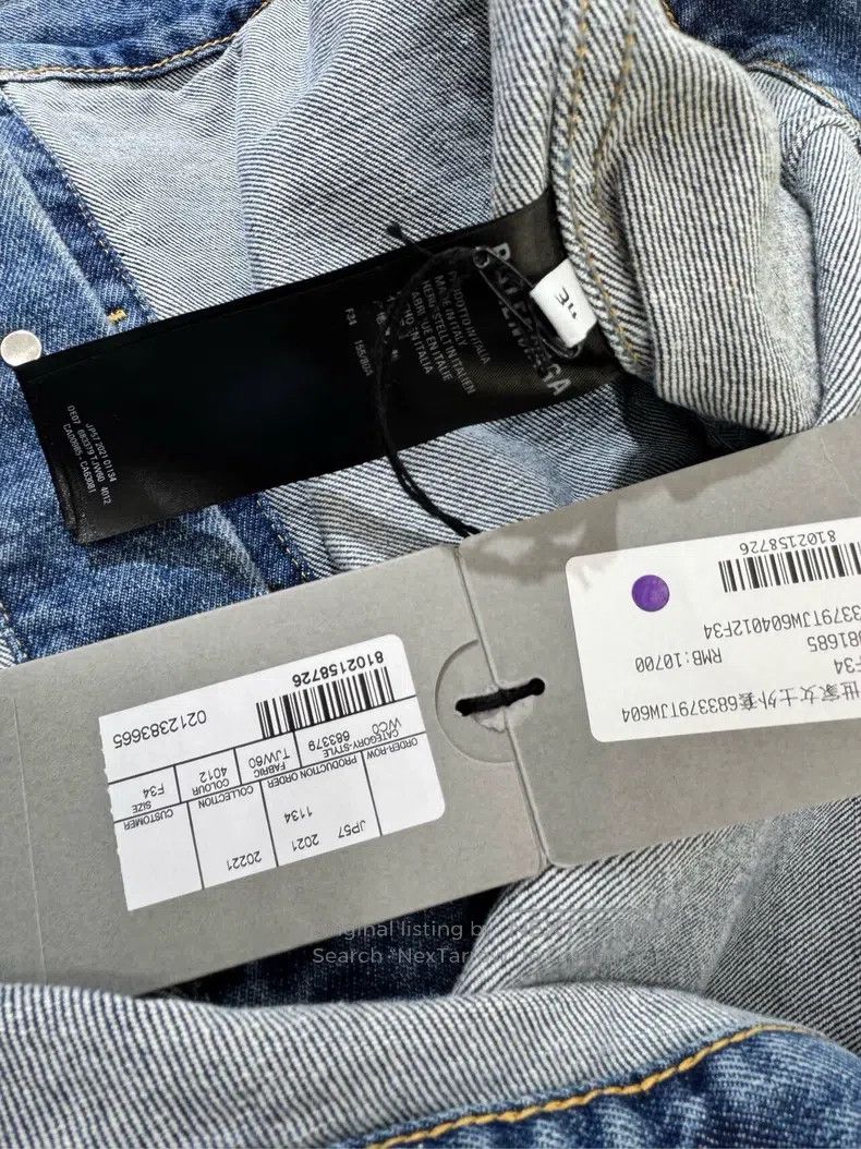 Balenciaga Balenciaga Denim Jacket Size XXS / US 00 / IT 34 - 9 Thumbnail