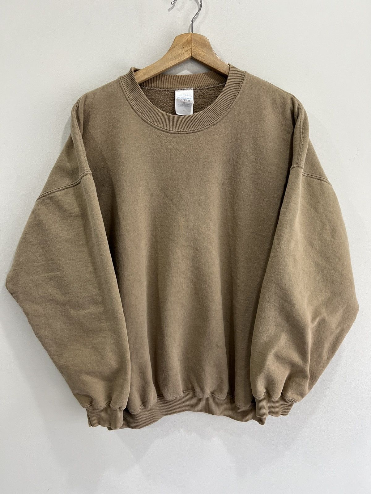 Vintage 90s Blank Sweater Sweatshirt crewneck brown