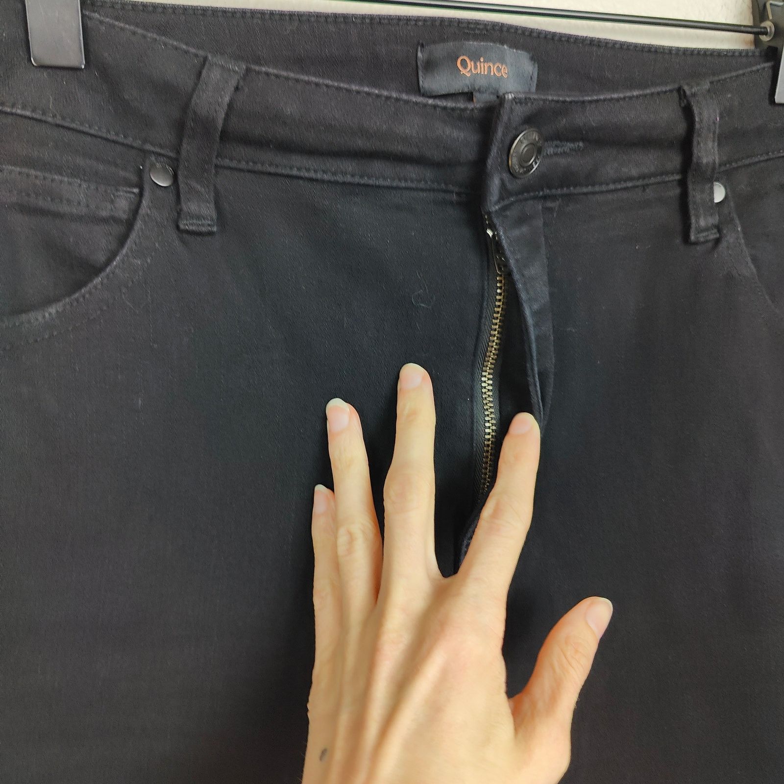 Quince Quince Stretch High Rise Skinny Jeans Womens 31 Black Size 31" - 3 Thumbnail