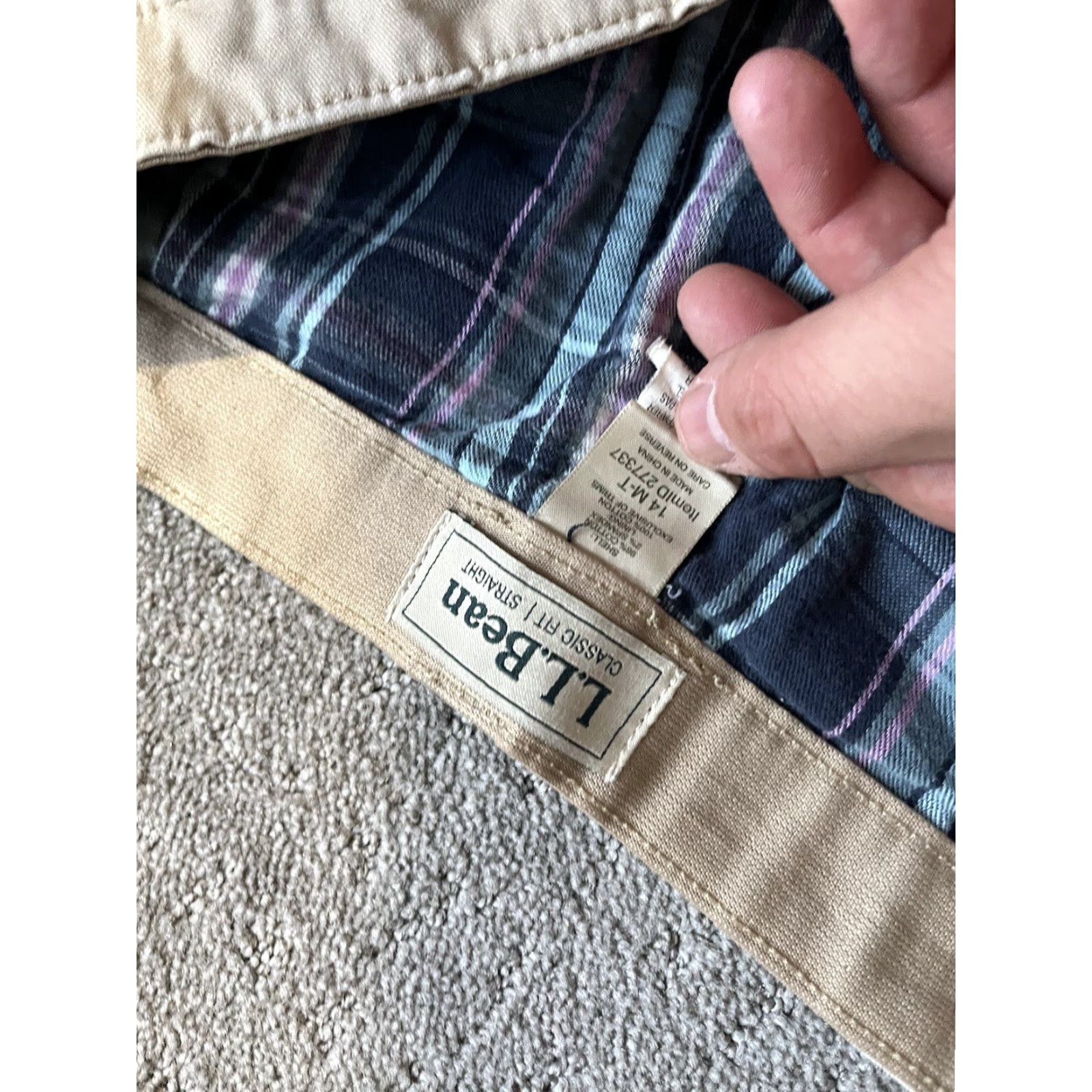 Vintage LL Bean Women Pants 14 Tall Beige Chino Stretch Cotton Spandex Classic Fit 277337 Womens Size 36" / US 14 / IT 50 - 5 Thumbnail