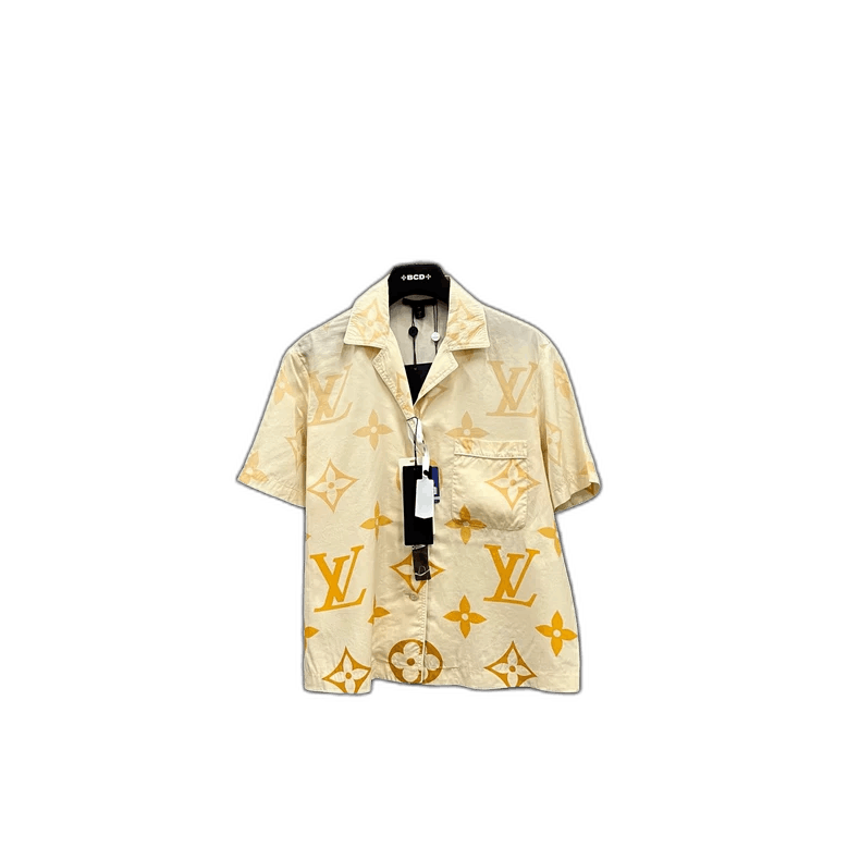 Louis Vuitton Louis Vuitton Louis Vuitton Orange Floral Short Sleeve Shi Size US S / EU 44-46 / 1 - 1 Thumbnail