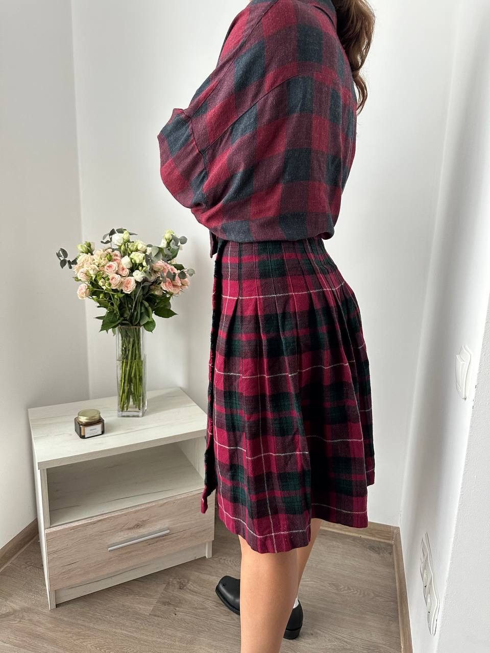 Other UK × Vintage Vintage Scottish Wool Red Julius Skirt Size 27" / US 4 / IT 40 - 5 Thumbnail