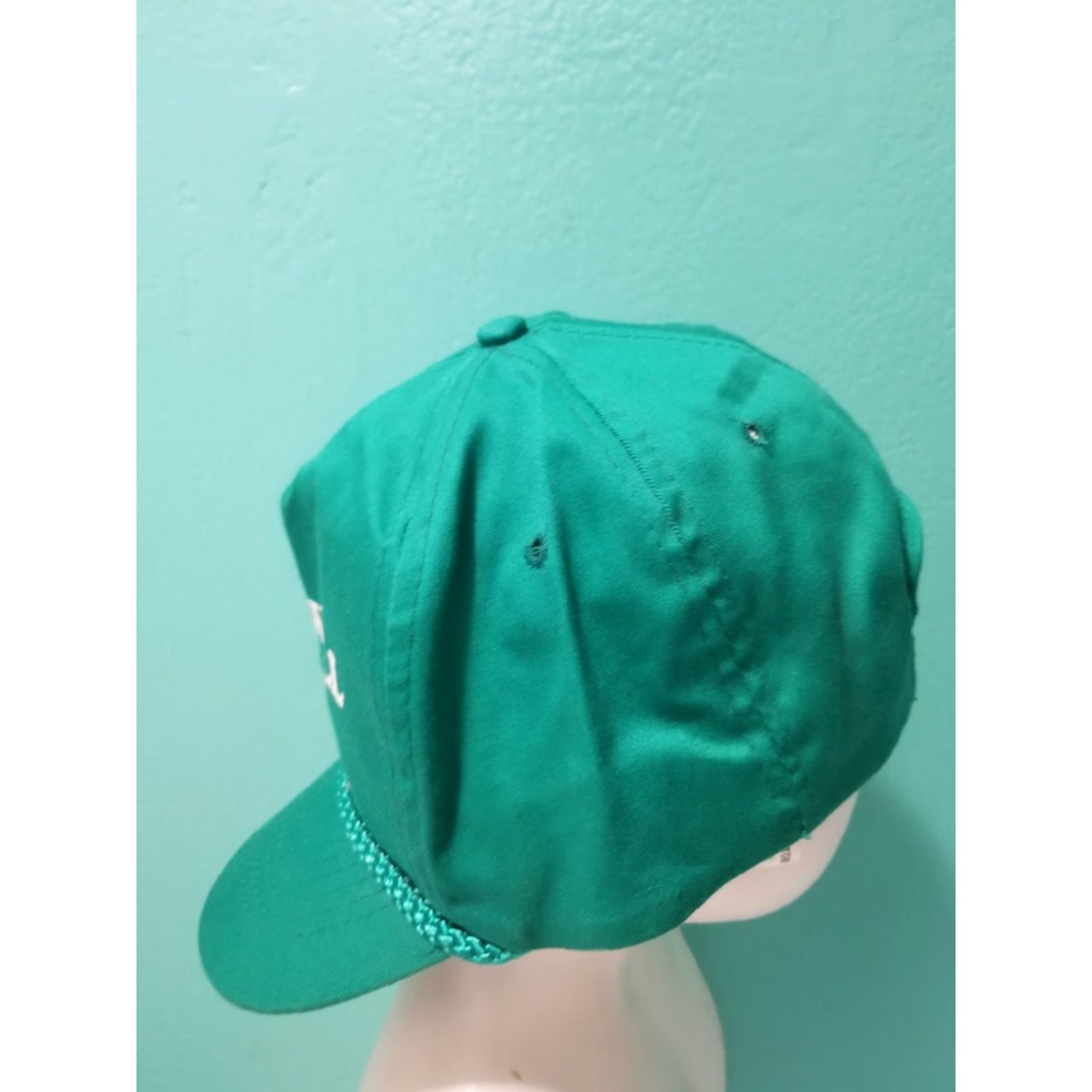 Cushman Vintage Snap-Back Hat Trucker Green Cotton Polyester Canvas Adjustable Unisex Adults Size ONE SIZE - 2 Thumbnail