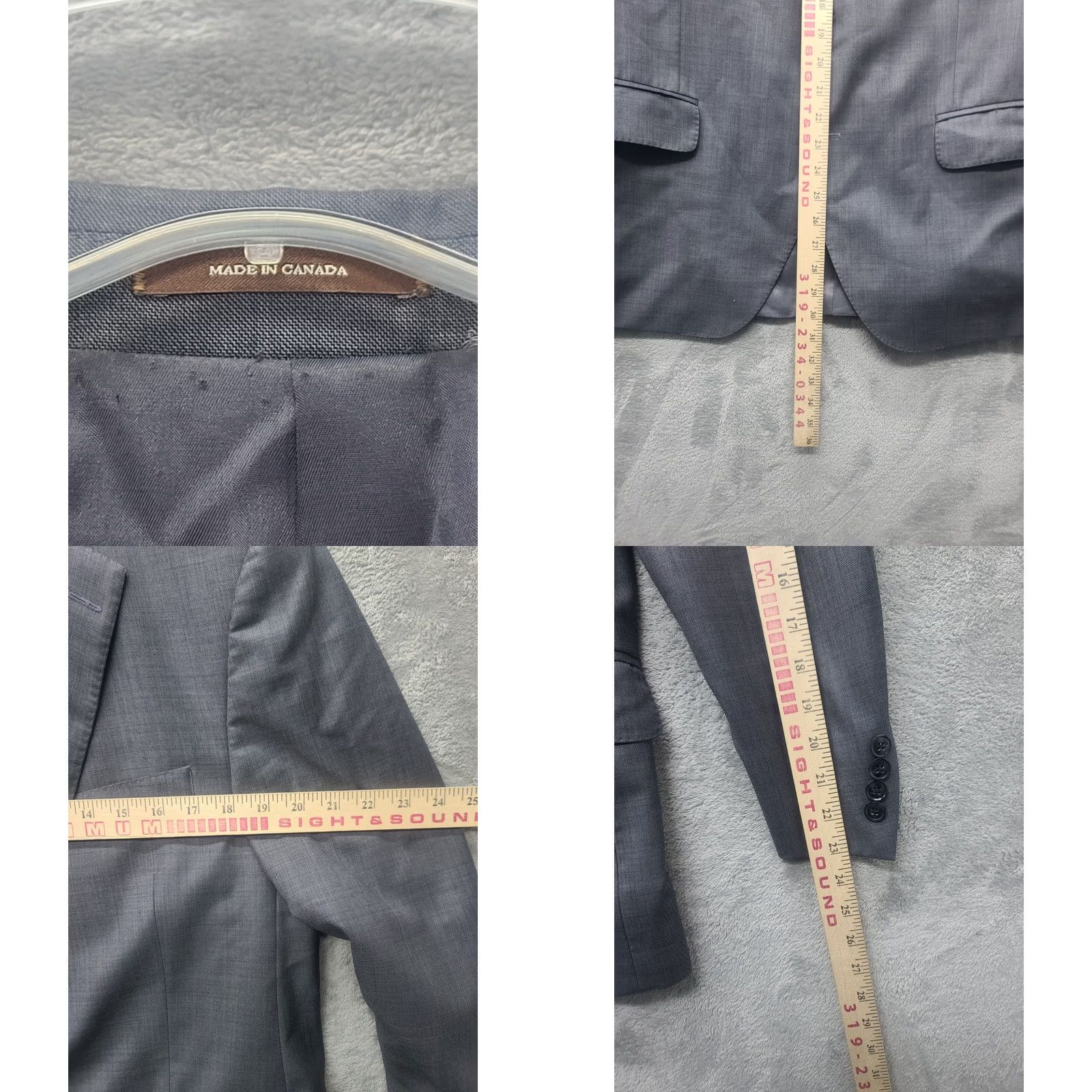 Peter Millar Peter Millar Sport Coat Mens 42S Wool Tweed 2 Button Notch Lapel Double-Vented Gray Regular Jacket Front Button: Two-Button? Size US XS / EU 42 / 0 - 8 Thumbnail