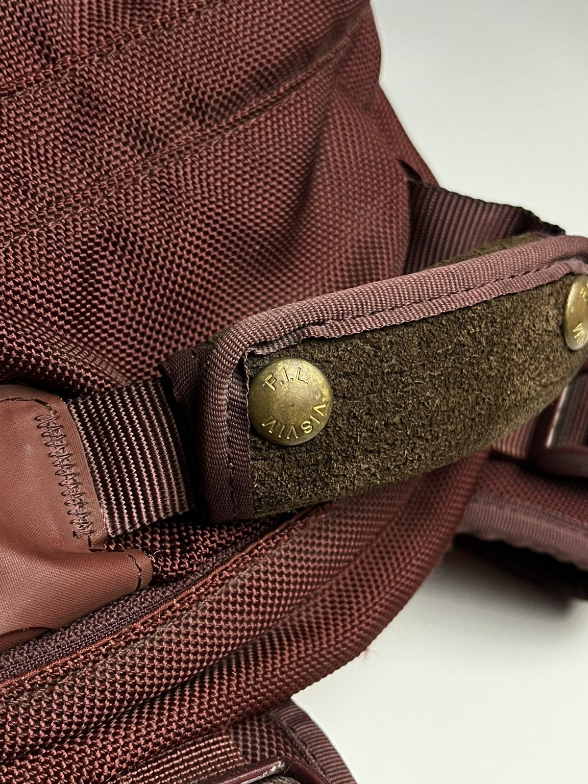 Visvim Visvim SS15 Ballistic Cordura 20L Backpack Burgundy w/ Suede Size ONE SIZE - 8 Thumbnail
