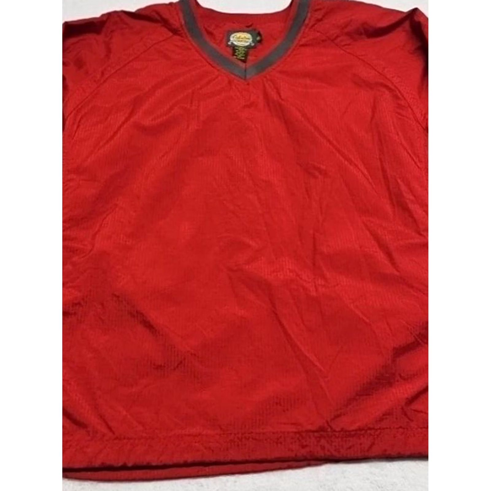 Vintage Cabela’s Pullover Windbreaker Jacket Mens Large Red Gray Nylon V-Neck Zip Drawstring Outdoor Windbreaker Size US L / EU 52-54 / 3 - 3 Thumbnail