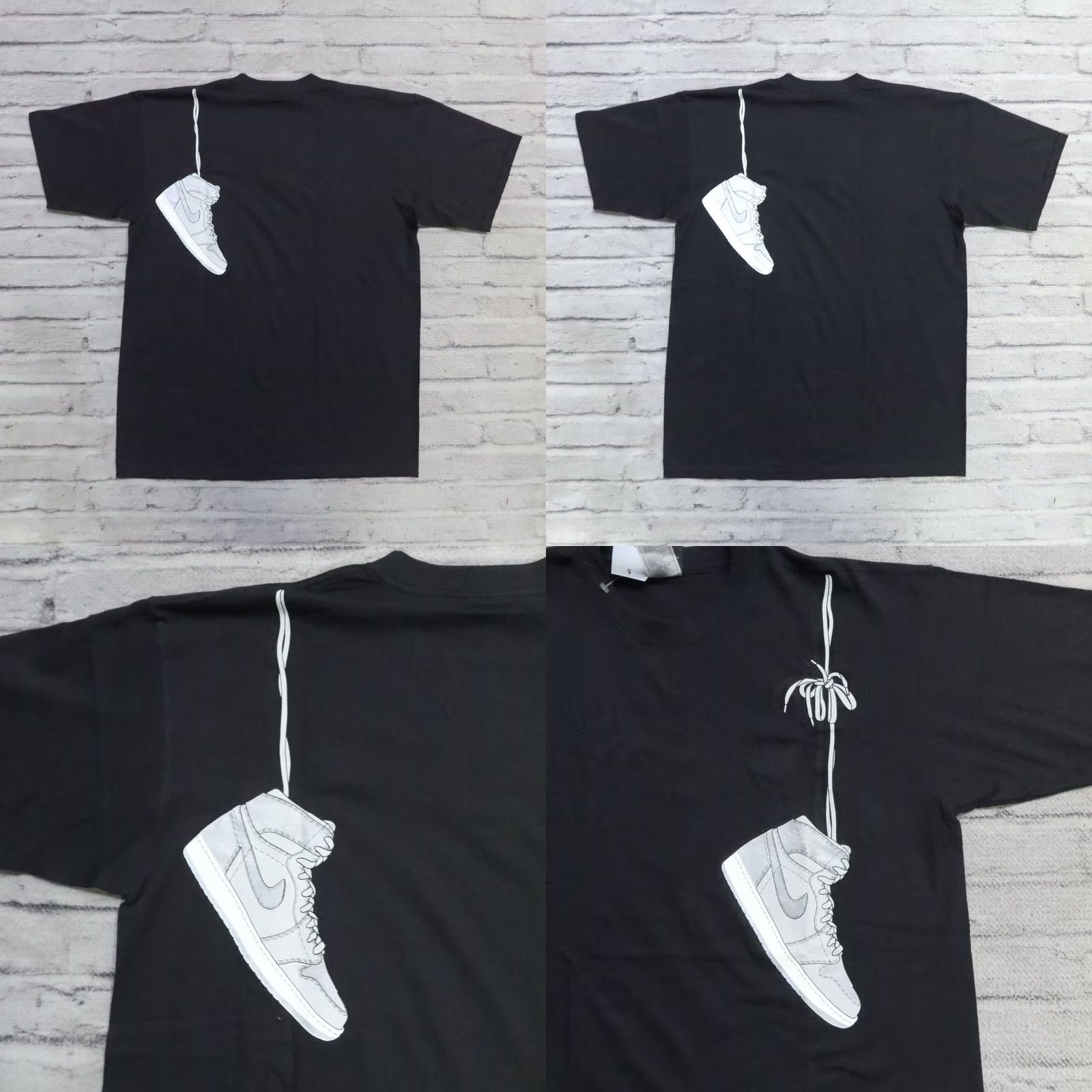 Nike Vintage Nike Air Jordan 1 Shoulder Lace Shirt L Black Mens Size US L / EU 52-54 / 3 - 8 Thumbnail