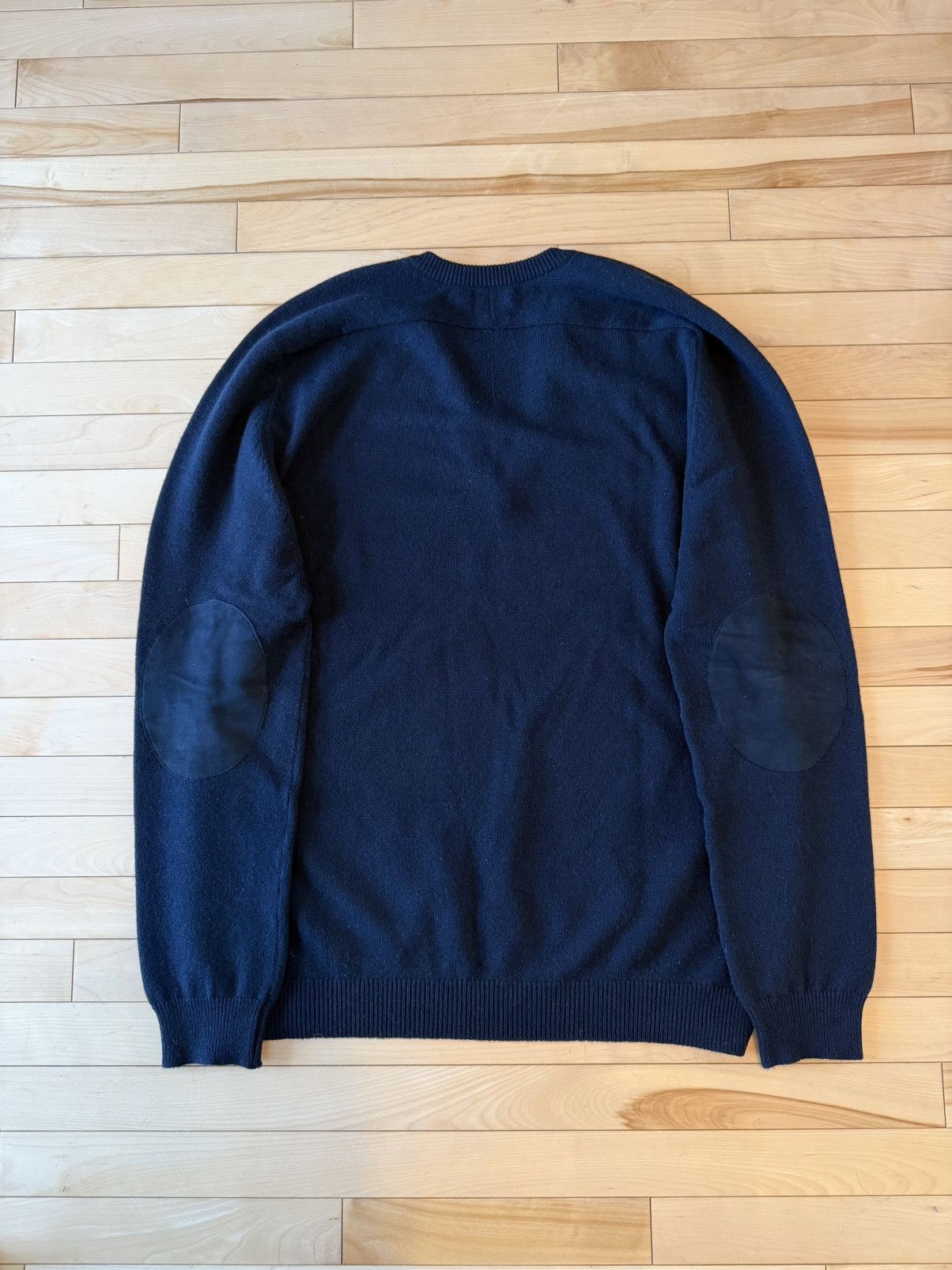 Saint Laurent Paris FW13 Oversized V-Neck Sweater with Elbow Patches Size US XL / EU 56 / 4 - 3 Thumbnail