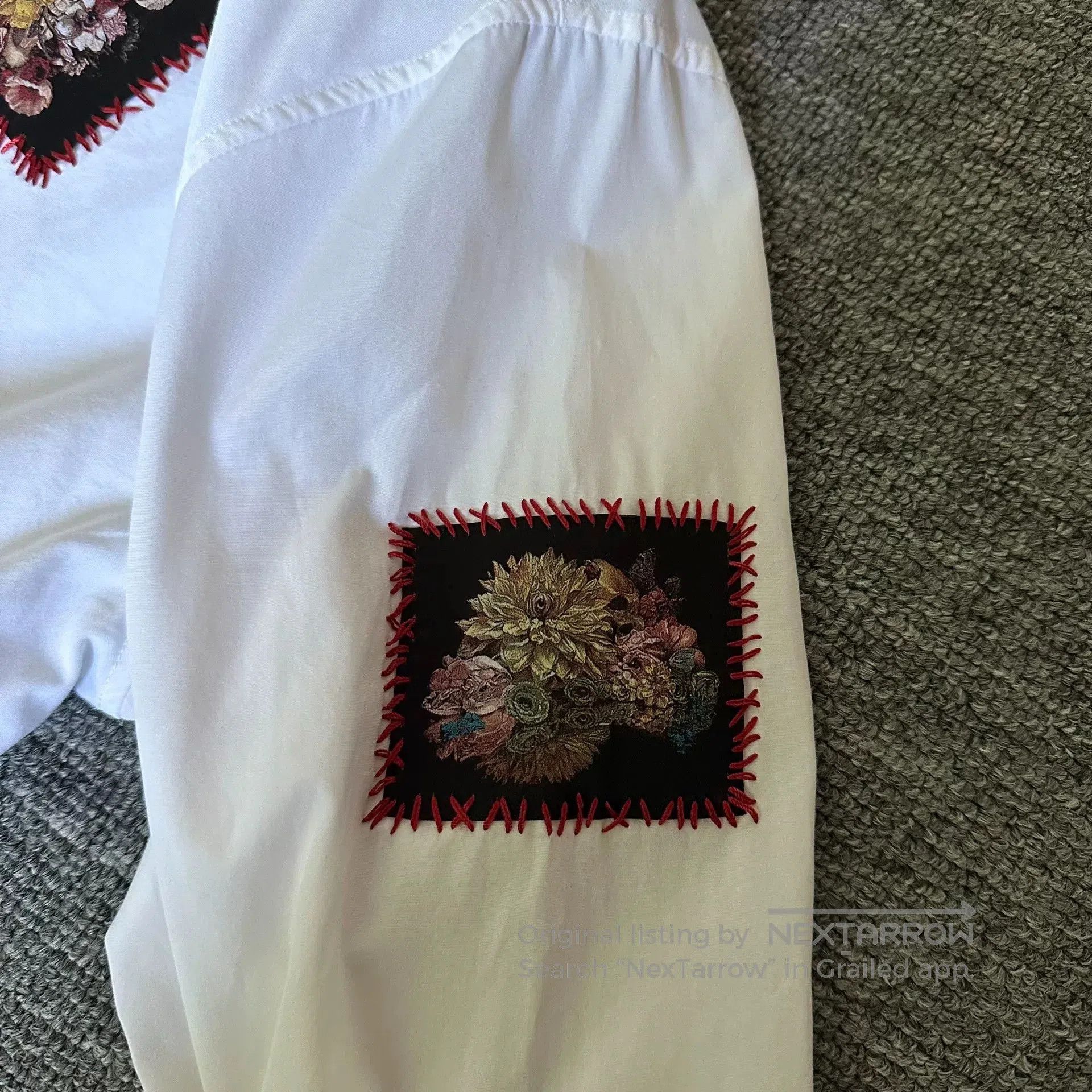 Dior Dior Homme 17SS Tetsu Kamei Rose Skull Shirt. Size US M / EU 48-50 / 2 - 5 Thumbnail