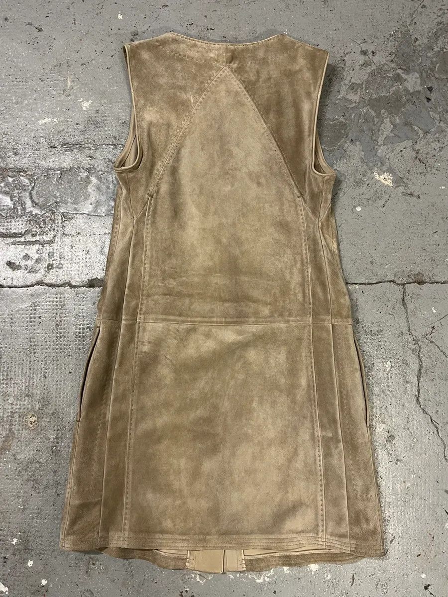 Gianfranco Ferre SS2009 Gianfranco Ferré Beige Suede Vest Dress Size S / US 4 / IT 40 - 6 Thumbnail