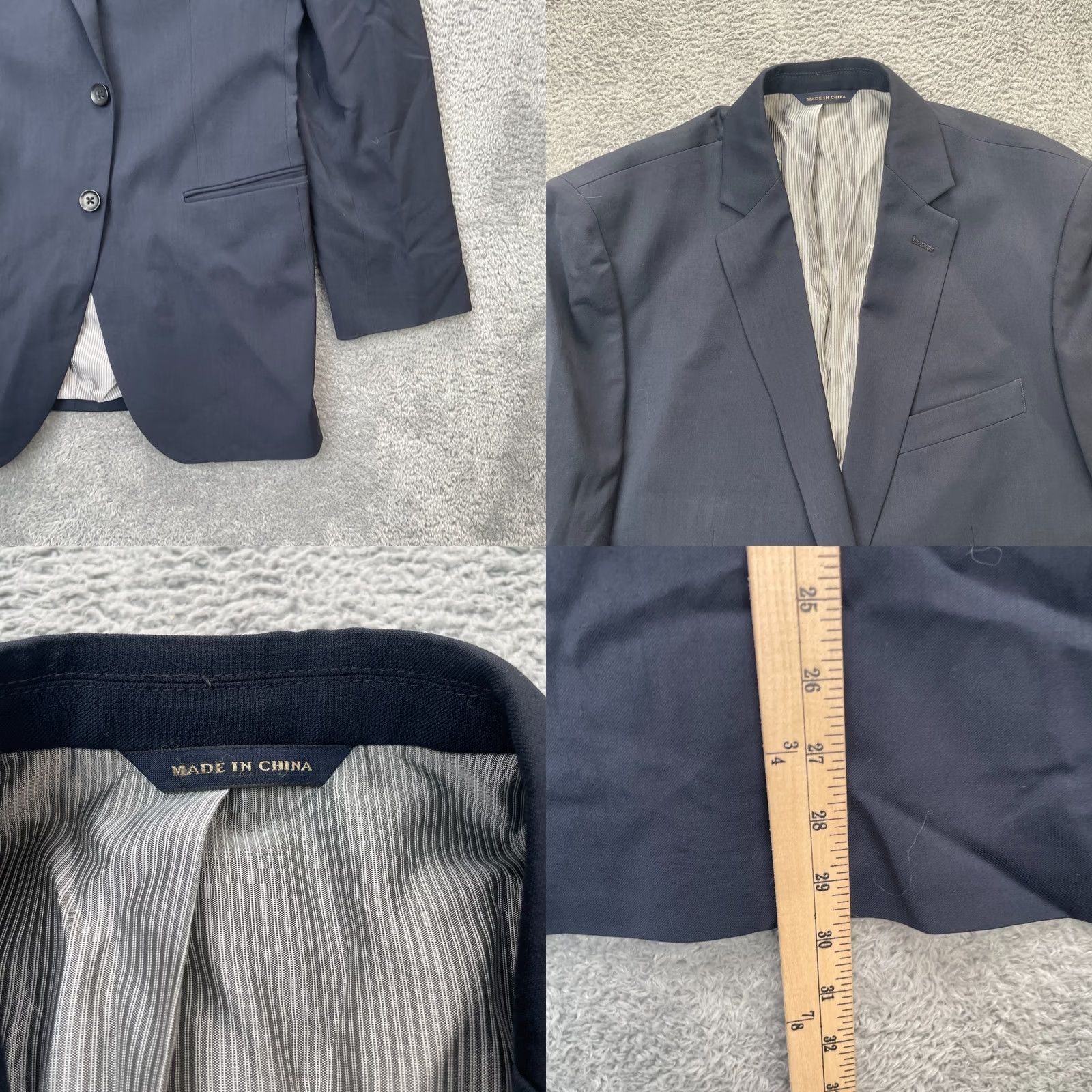 Banana Republic Banana Republic Blazer Coat Mens 38R Blue Wool Lined Tailored Fit Formal Classic Size 38R - 8 Thumbnail