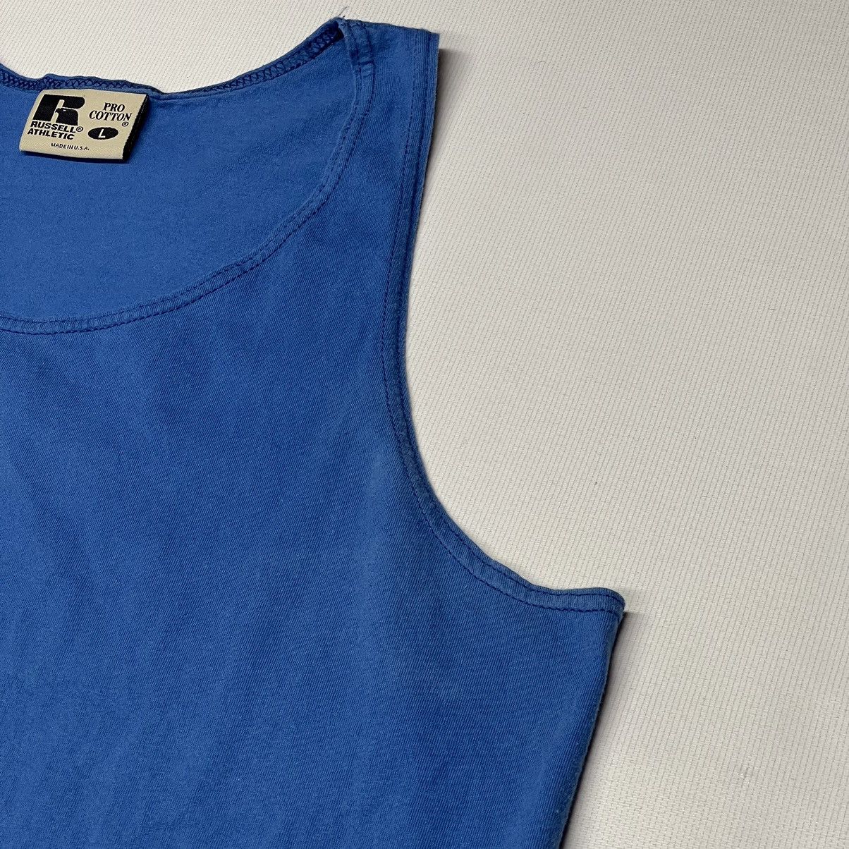 Russell Athletic × Vintage VTG Russell Athletic Tee Shirt Sleeveless Tank Top Patch 90s Size US L / EU 52-54 / 3 - 3 Thumbnail