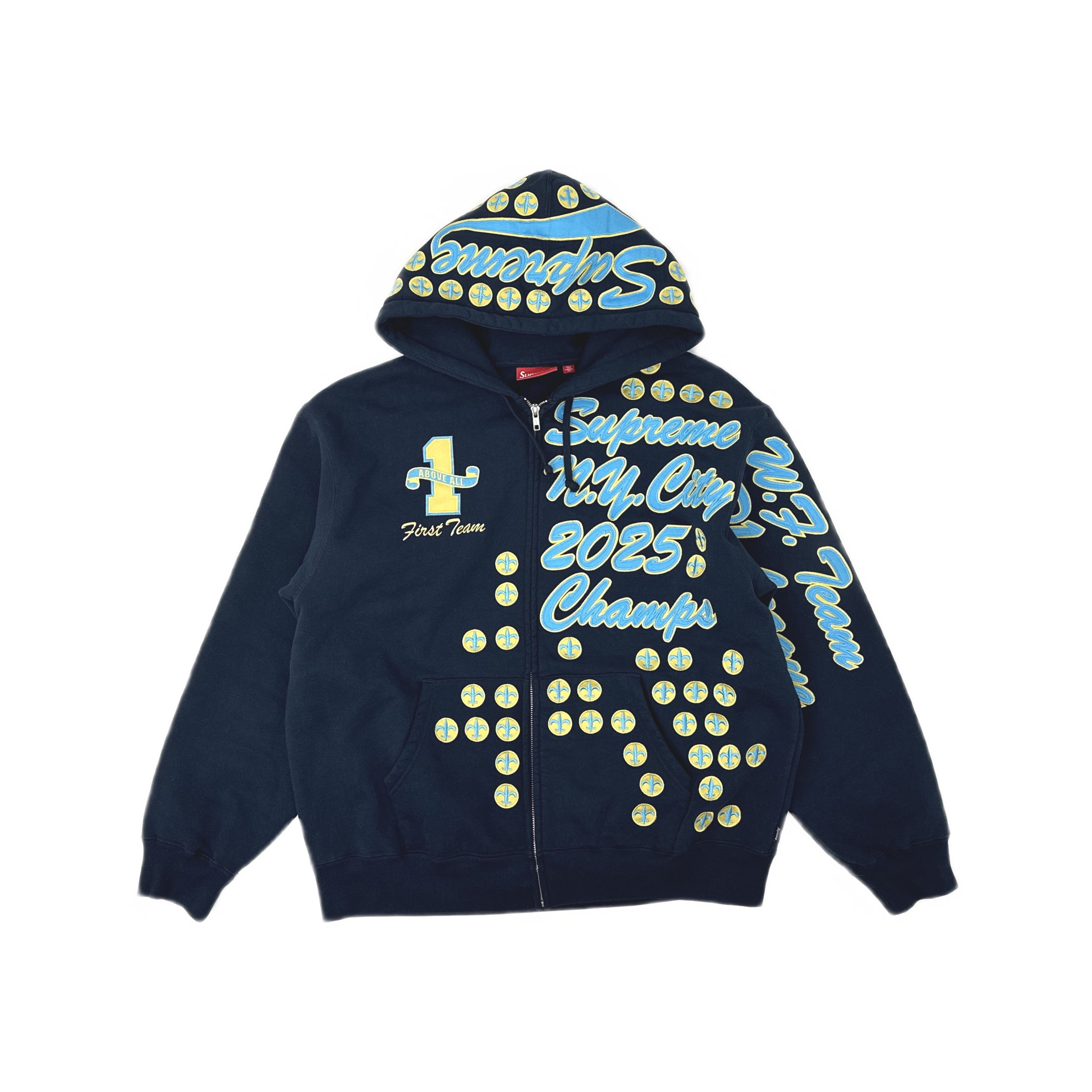 Supreme Supreme Black League Champs Zip-Up Hoodie | Grailed
