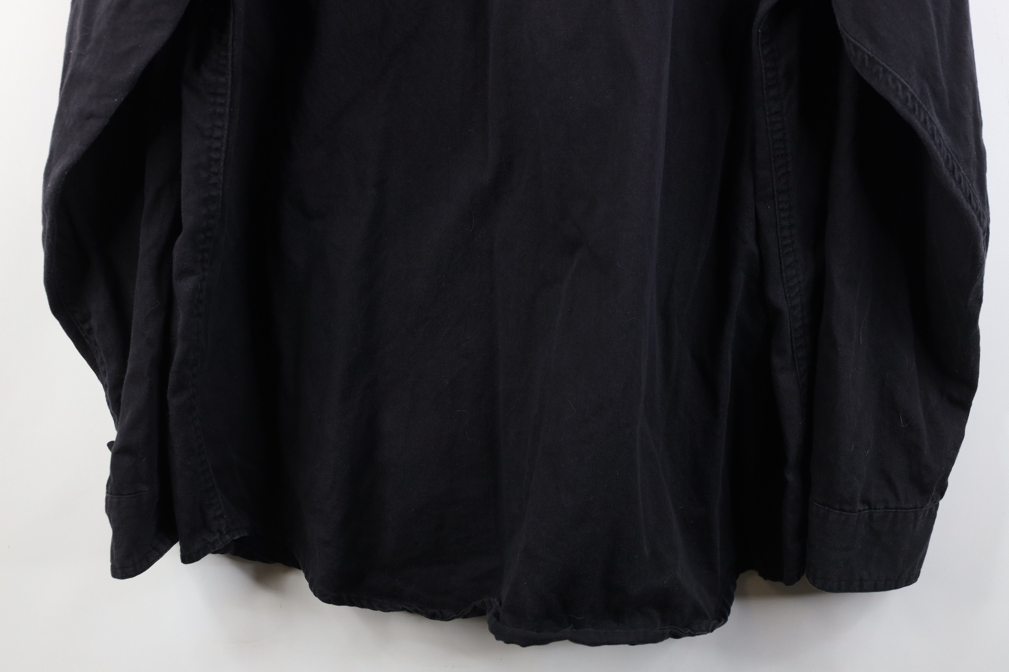 Vintage Vintage 90s Streetwear Cotton Twill Button Down Shirt Black Size US XXL / EU 58 / 5 - 15 Thumbnail
