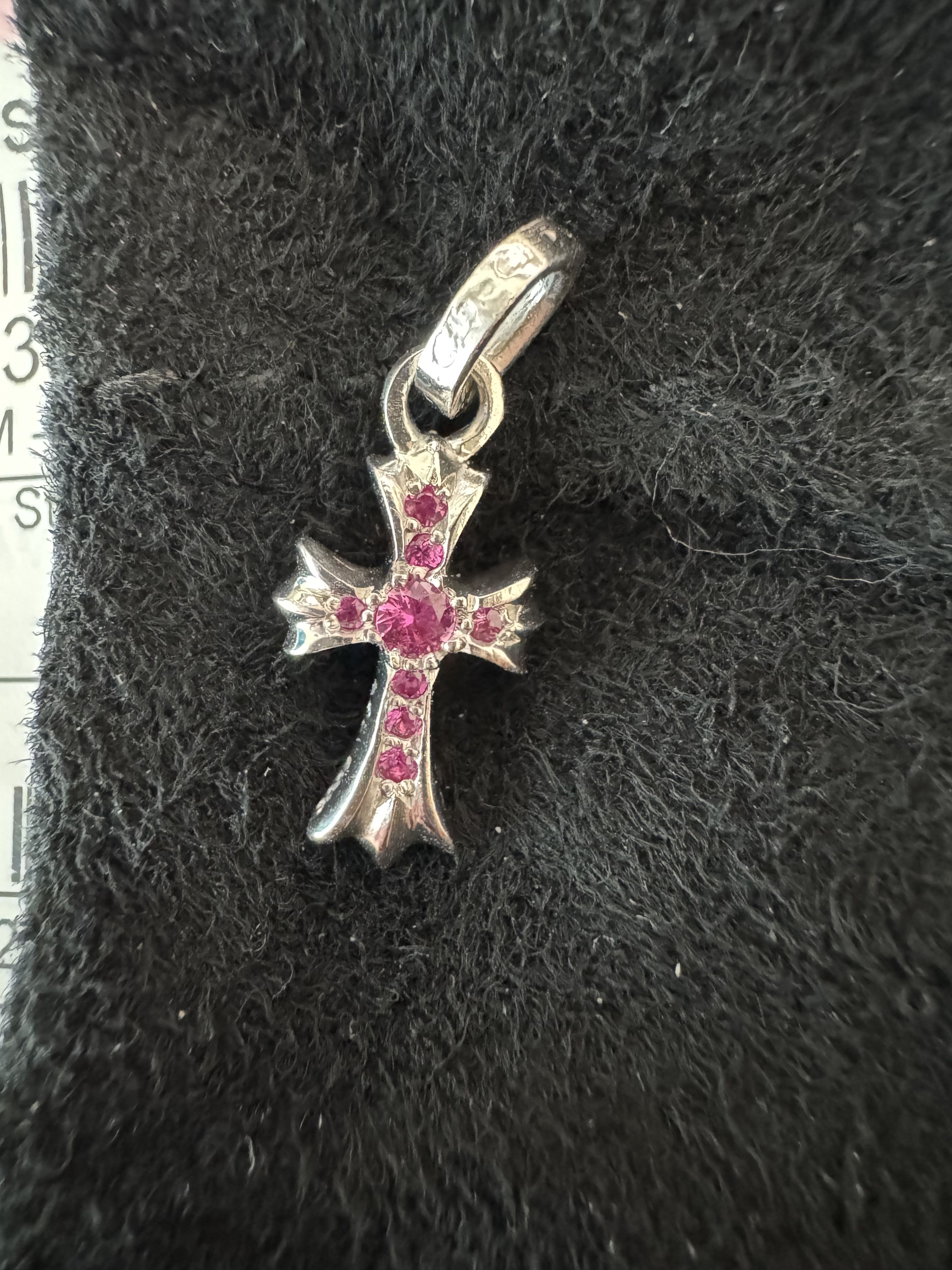 Chrome Hearts Chrome Hearts 18K White Gold Pink Babyfat Cross Pendant Size ONE SIZE - 1 Thumbnail
