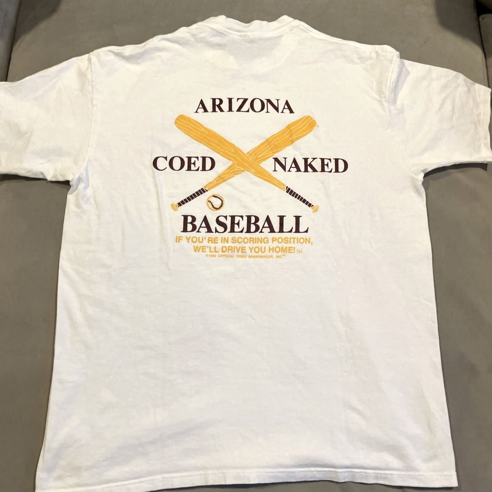 Vintage VINTAGE Arizona State Coed Naked Baseball T Shirt RARE Single Stitch XL Size US XL / EU 56 / 4 - 4 Thumbnail