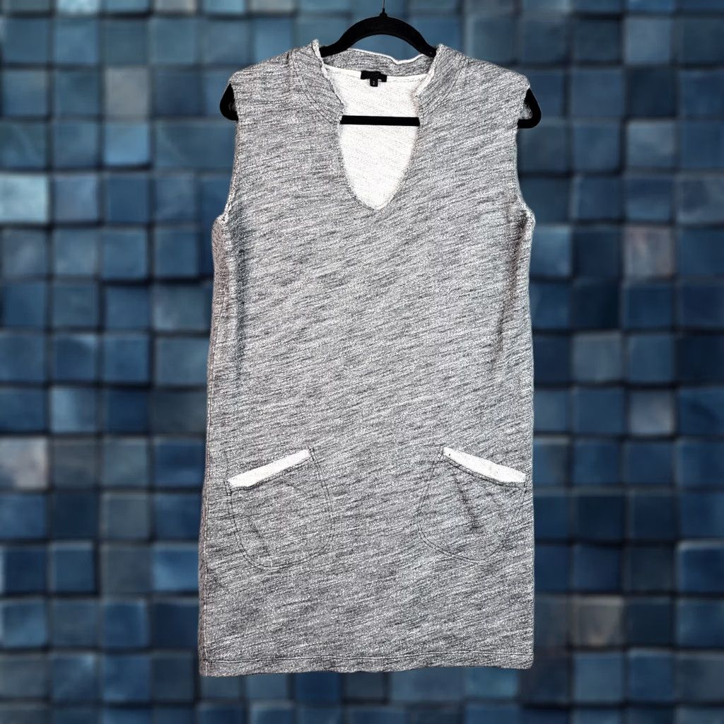 Vintage Sen Women's Tunic Gray V-Neck Pockets Dress Size 2 Size XS / US 0-2 / IT 36-38 - 1 Thumbnail