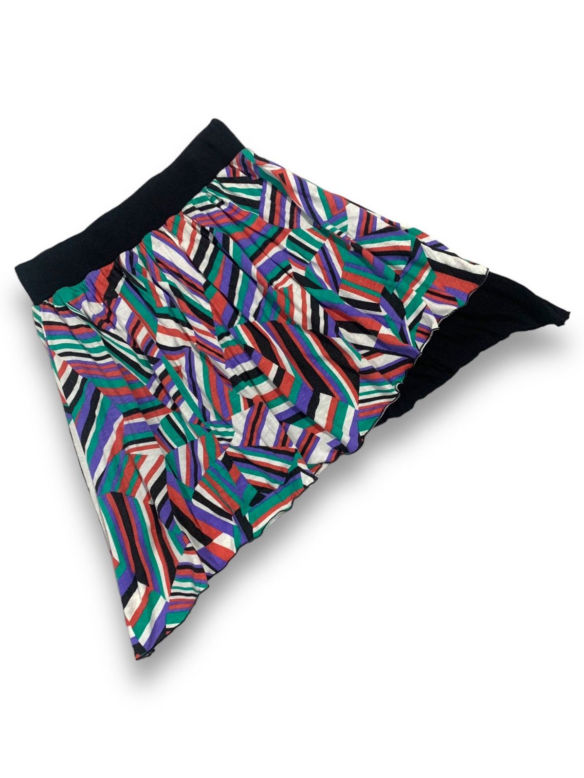 Japanese Brand Vintage Majestic Legon Geometric Stretchable Mini Skirt Size 26" / US 2 / IT 38 - 3 Thumbnail