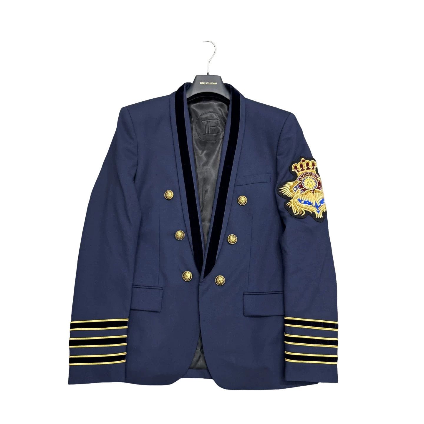 Balmain Balmain Embroidered Crest Blazer Size M Size 40R - 1 Thumbnail