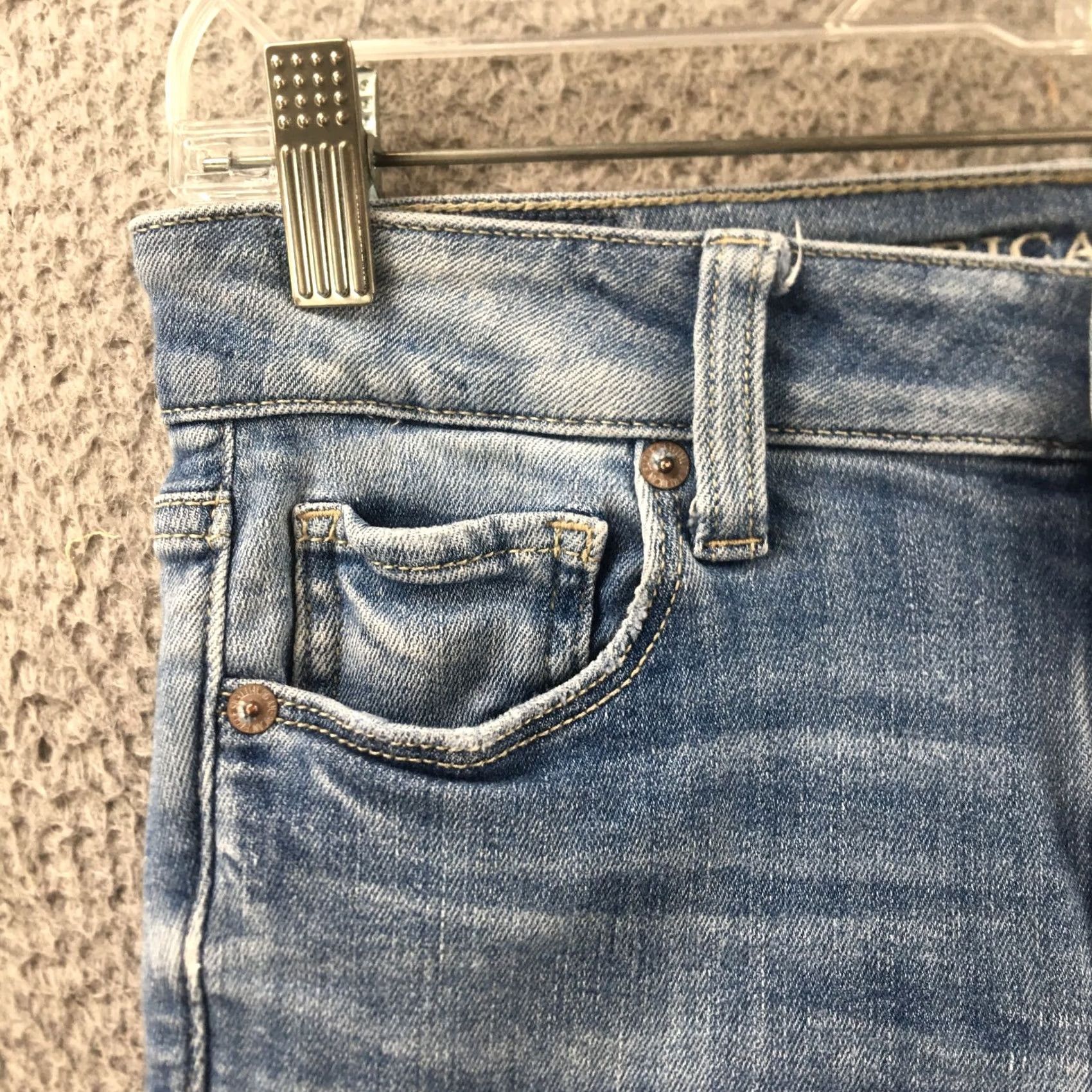 American Eagle Outfitters American Eagle Outfitters Jeans Womens L Blue Five Pocket Denim Zip Fly Casual Size 36" / US 14 / IT 50 - 3 Thumbnail