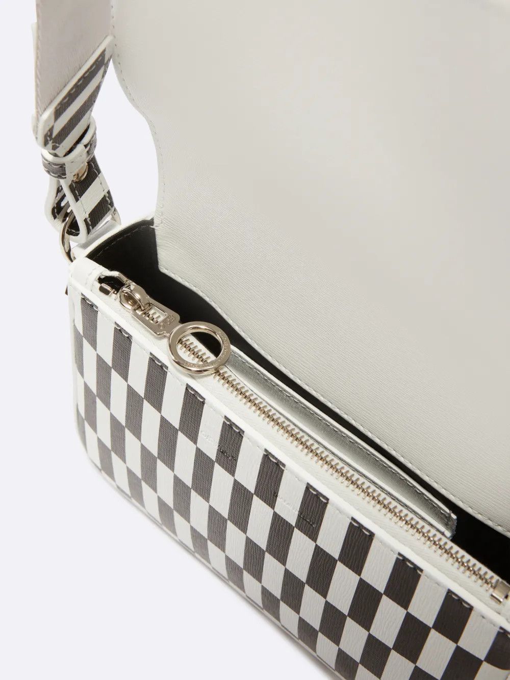 Off-White o1gr1nt0425 Size: OS / Lny Optical Mini Flap Bag White Black Size ONE SIZE - 2 Thumbnail