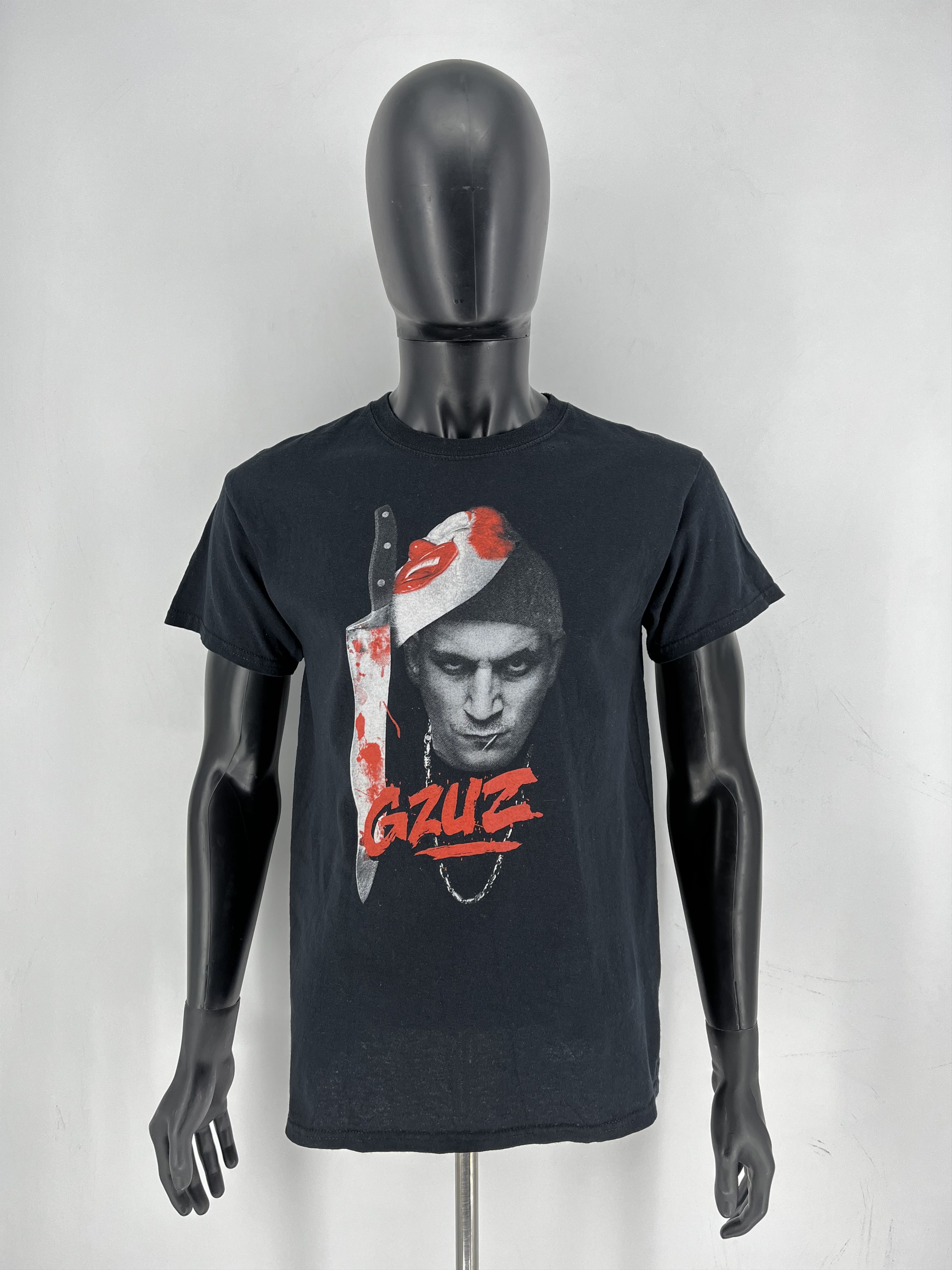 Rap Tees GZUZ T-Shirt Knife Print Black Size M Streetwear Rap HipHop Size US M / EU 48-50 / 2 - 2 Thumbnail