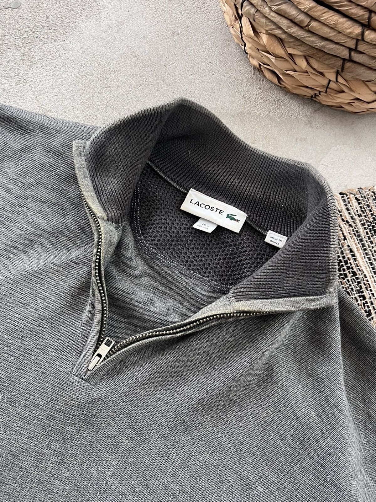 Lacoste Vintage Lacoste Grey Wool 1/3 Zip Sweater Minimalistic Y2K Size US XXL / EU 58 / 5 - 9 Thumbnail