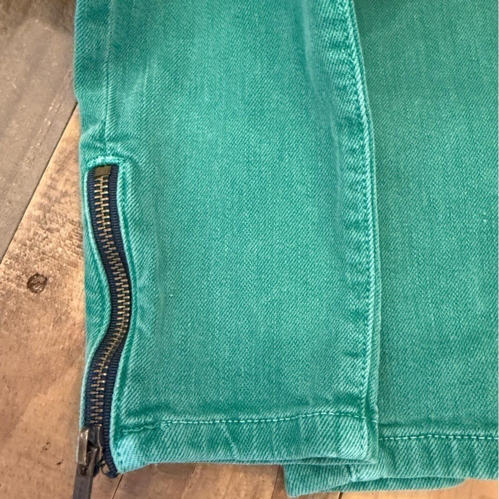 Current/Elliot Current Elliott Stiletto Skinny Low Jeans 25 Green Stretch Size 25" / US 0 / IT 36 - 5 Thumbnail