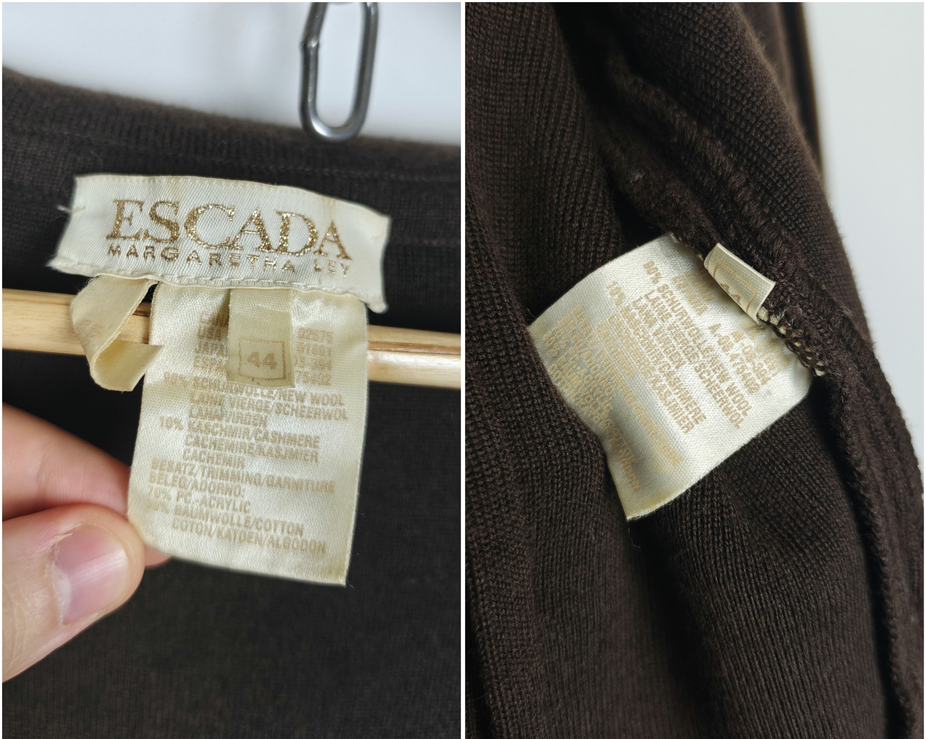 Escada Escada Margaretha Ley Wool/Cashmere Jacket VTG Zip size 44 Size M / US 6-8 / IT 42-44 - 9 Thumbnail