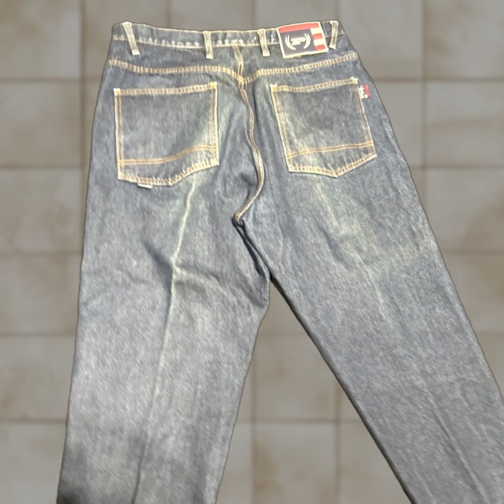 Phat Farm VINTAGE Phat Farm Jeans Baggy 90s Grunge Hip Hop Blue Denim 34x33 Wide-Leg 5-Pocket Mens Size US 34 / EU 50 - 1 Thumbnail
