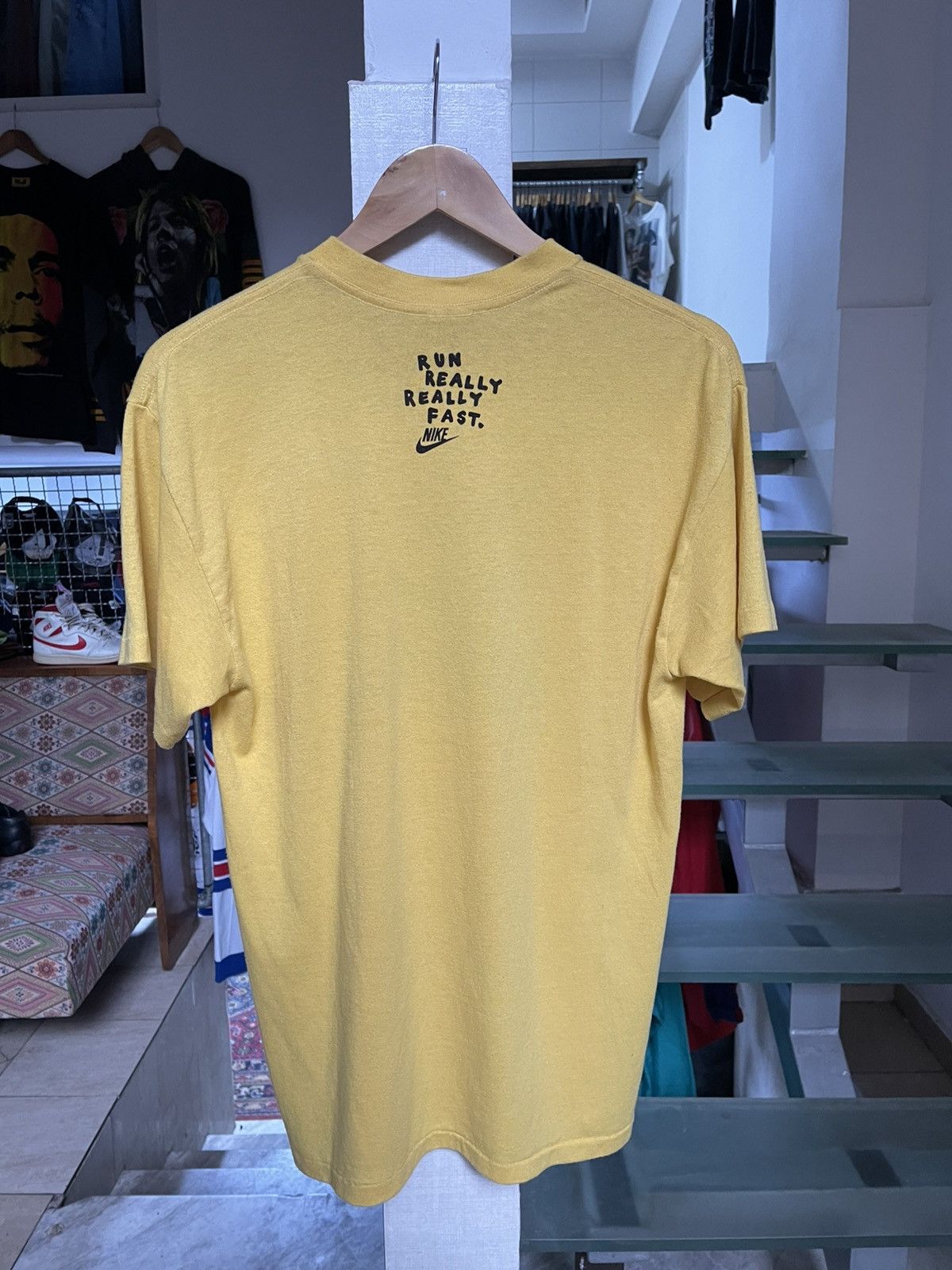 Vintage Vintage Nike Run Really Really Fast t shirt 80s Size US XL / EU 56 / 4 - 2 Thumbnail