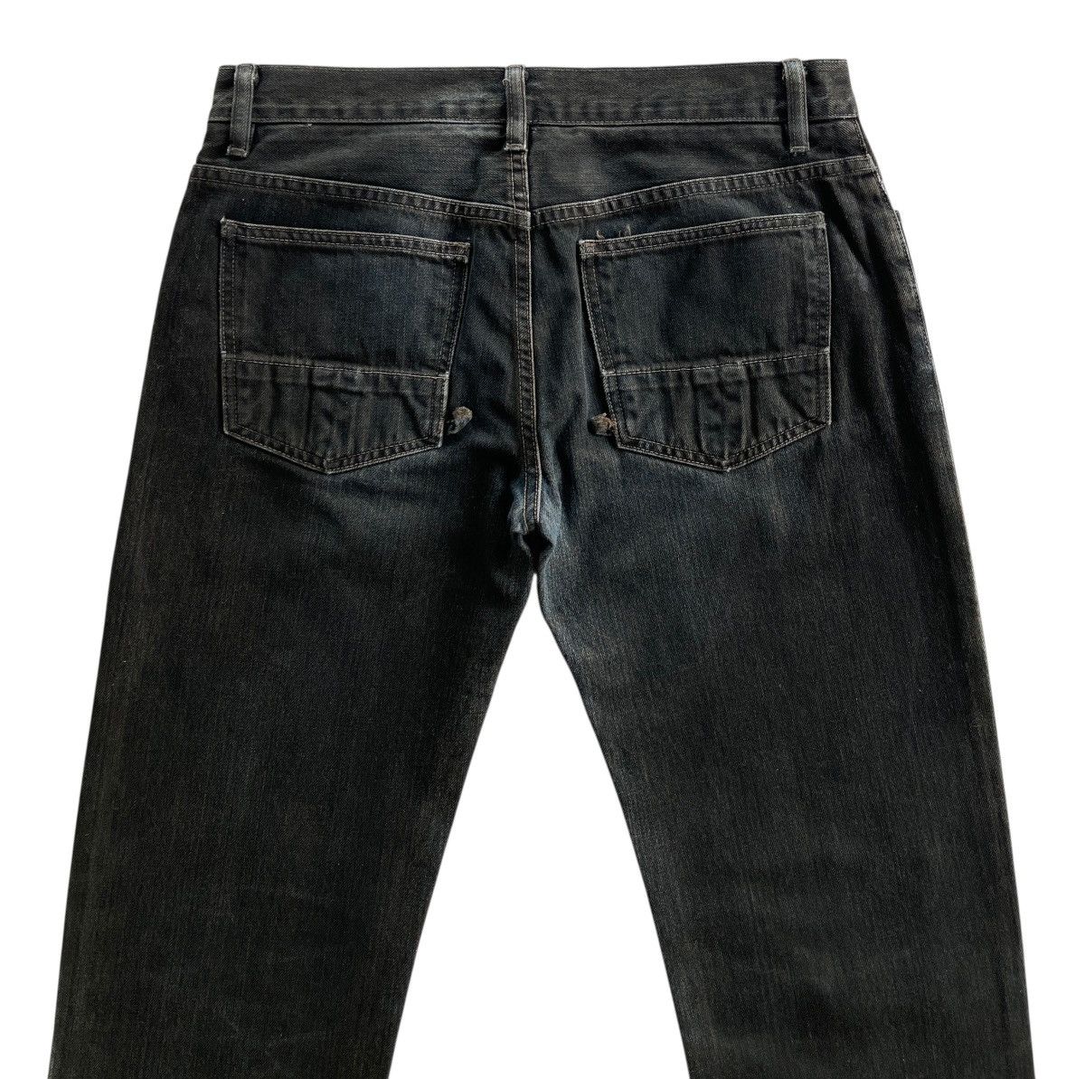 Rick Owens SLAB WFO2010 Distressed Waxed Denim Size US 31 - 4 Thumbnail