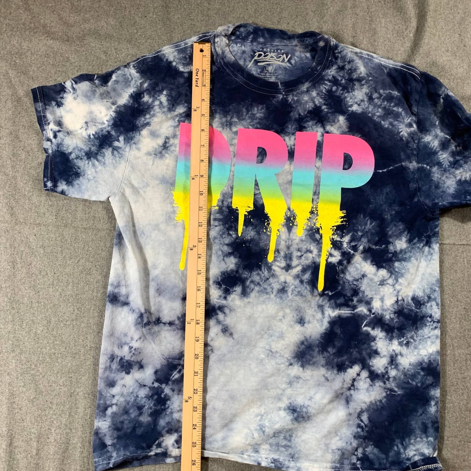 Other Popular Poison Tie Dye Drip Shirt Adult Large Blue Size L / US 10 / IT 46 - 6 Thumbnail