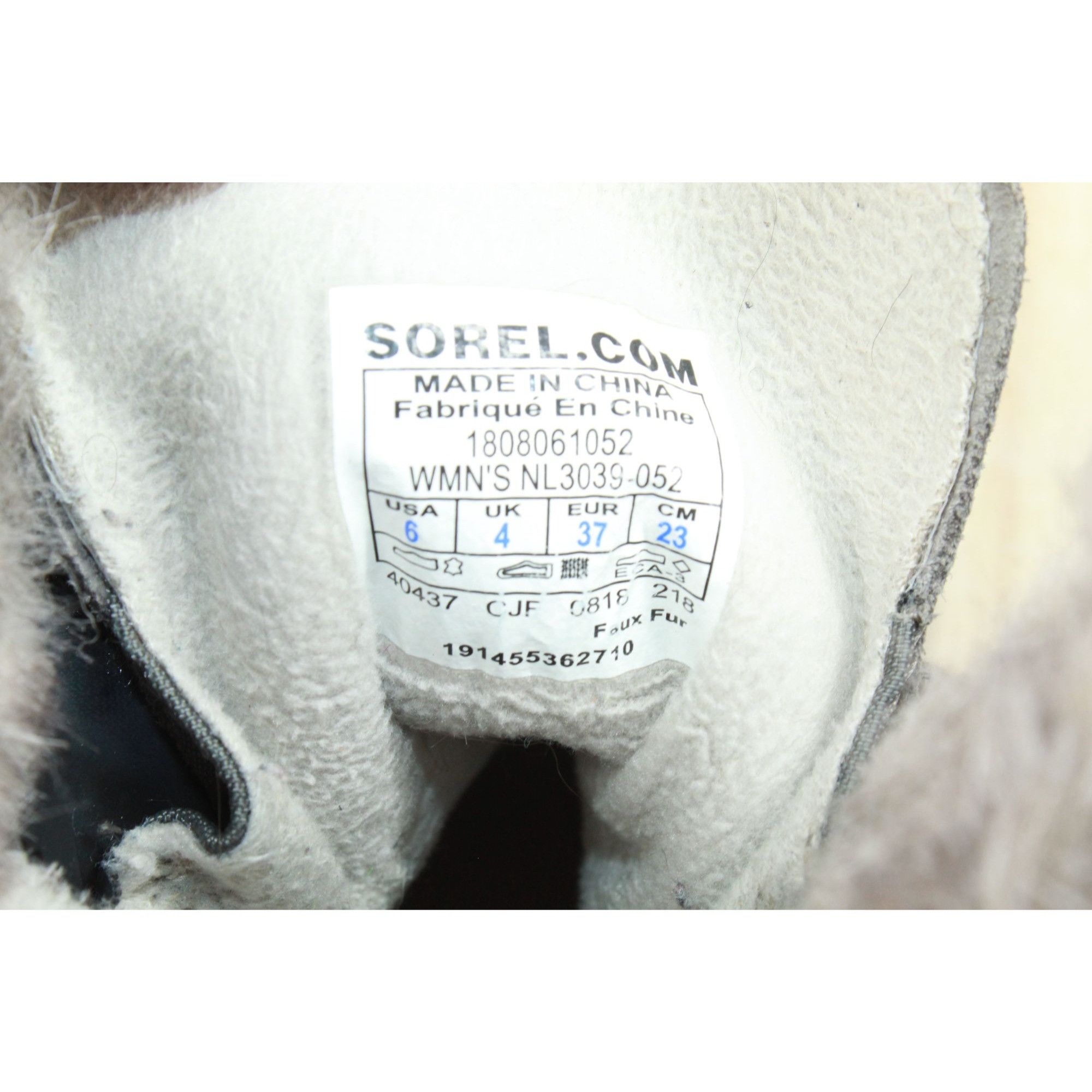 SOREL Sorel Gray Leather Explorer Joan Winter Boots Size US 6 / IT 36 - 8 Thumbnail