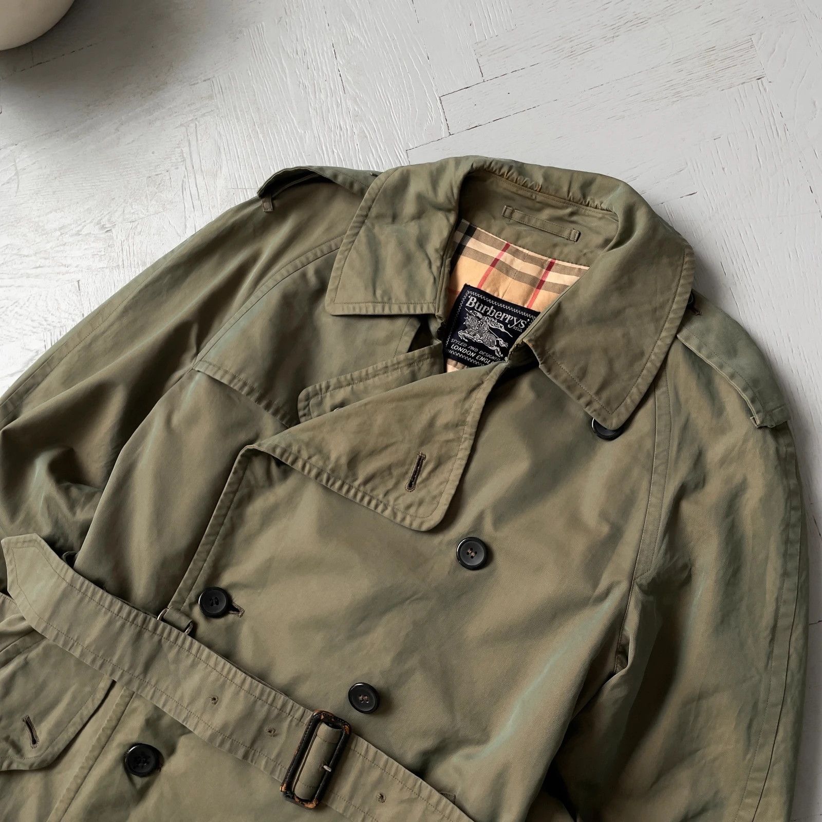 Burberry Vintage Burberry Nova Check Double Breasted Trench Coat Size M / US 6-8 / IT 42-44 - 3 Thumbnail