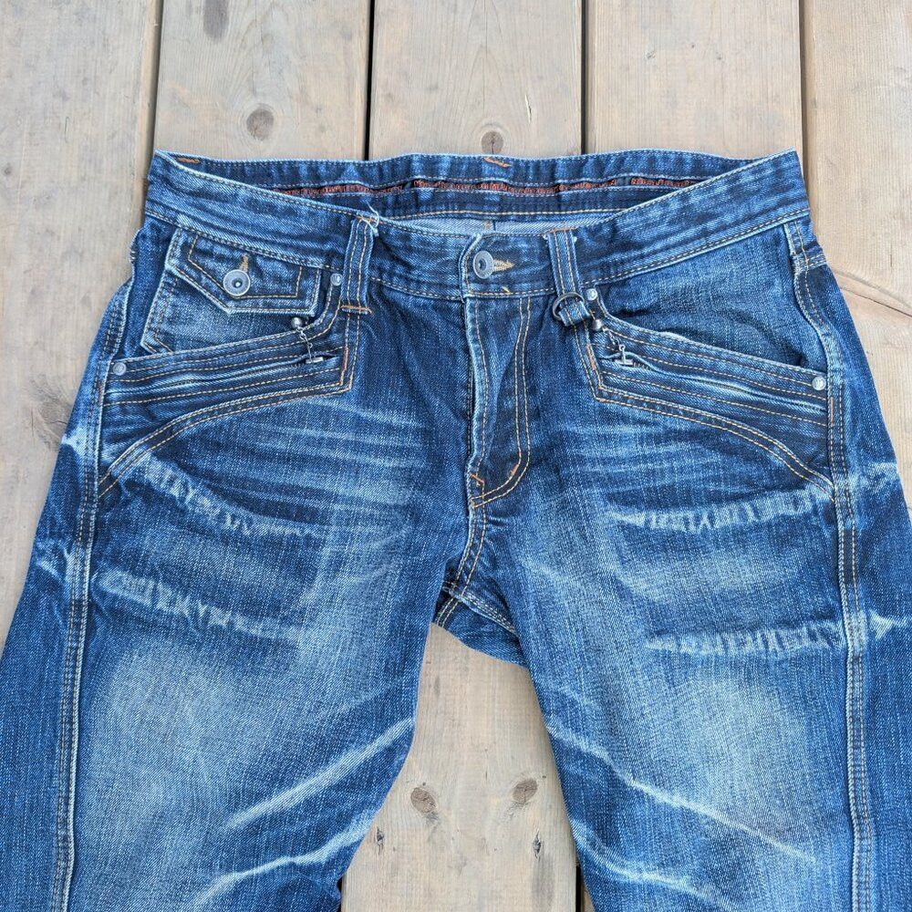 Nicole Club Nicole Club Jeans Men's Blue Denim Distressed Straight Leg Size US 32 / EU 48 - 3 Thumbnail