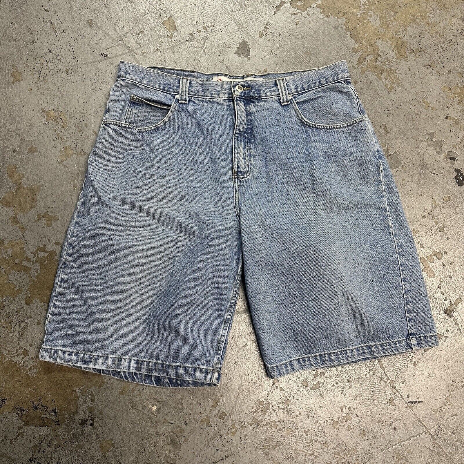 Anchor Blue × Vintage Vintage Y2K Anchor Blue Baggy Denim Shorts Jorts Sz 40 Skate Size US 40 / EU 56 - 1 Thumbnail