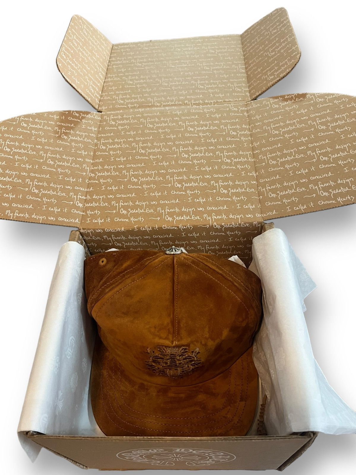 Chrome Hearts Chrome Hearts 5-Panel Brown Suede Dagger Hat (Unopened) Size ONE SIZE - 3 Thumbnail