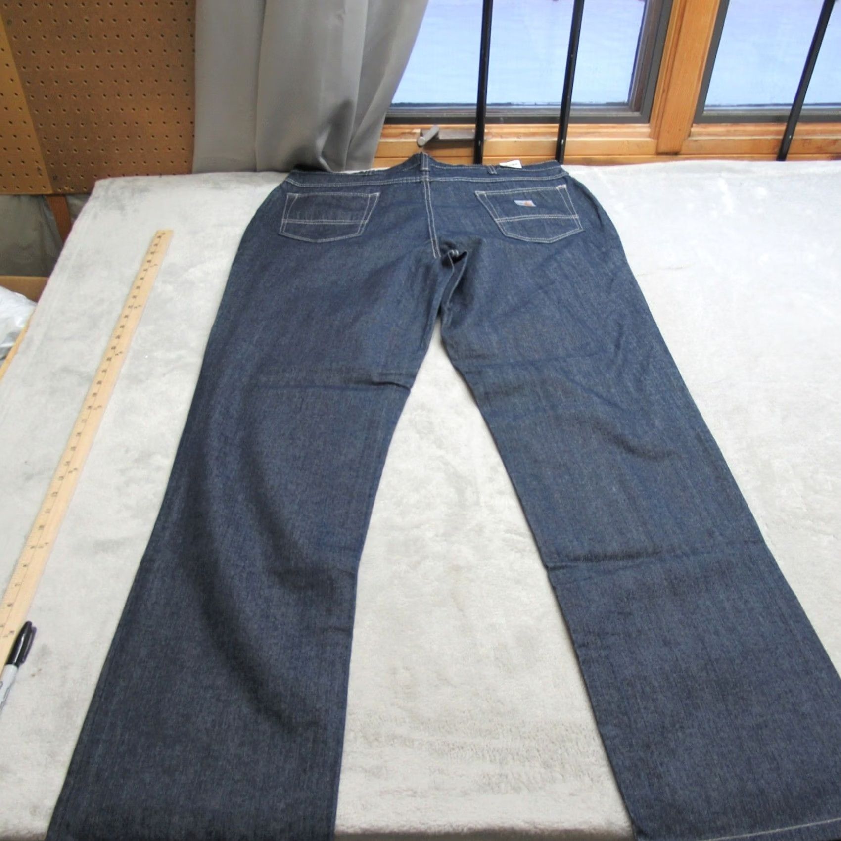 Carhartt Carhartt FR Jeans Men 40x36 Dark Wash Denim Flame Resistant Relaxed Fit Work NEW Size US 40 / EU 56 - 2 Thumbnail
