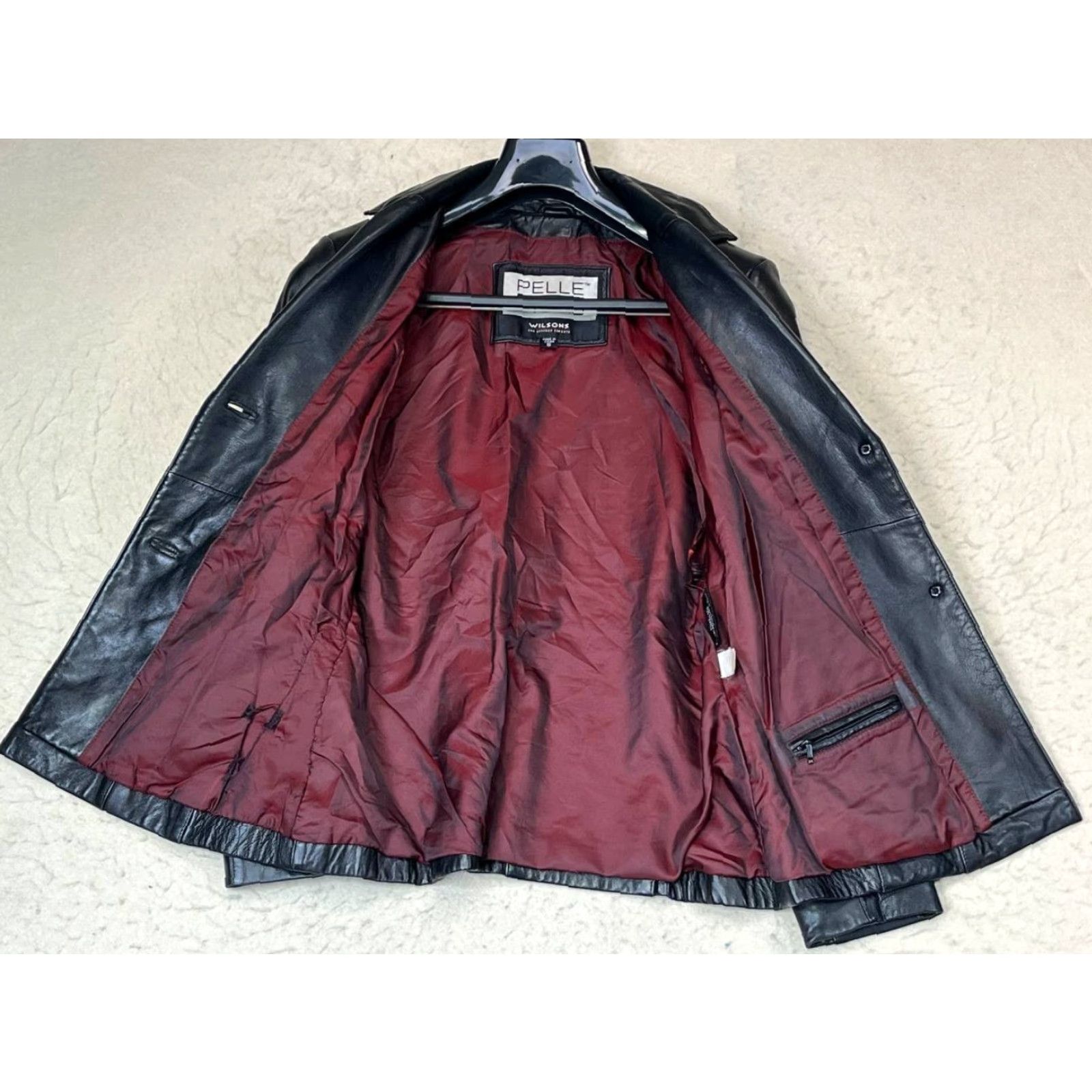 Vintage VINTAGE Pelle Studio Jacket Women S Black Leather Long Sleeve Button Short Outer Shell Leather Solid Polyester Lining Casual Basic Jacket Size S Size S / US 4 / IT 40 - 6 Thumbnail
