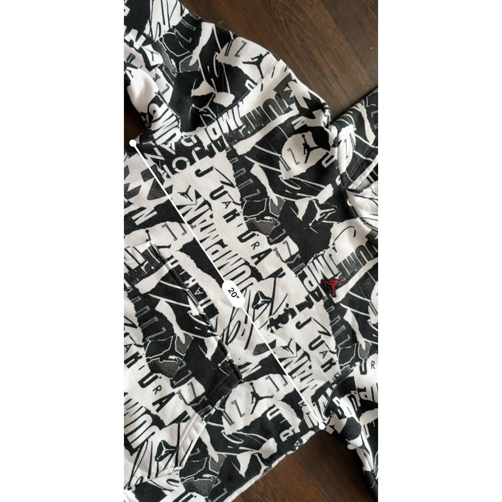 Jordan Brand Jordan Hoodie Wht/Blk Jumpman Mens Sweatshirt DA9814-100 SzM Size US M / EU 48-50 / 2 - 12 Thumbnail