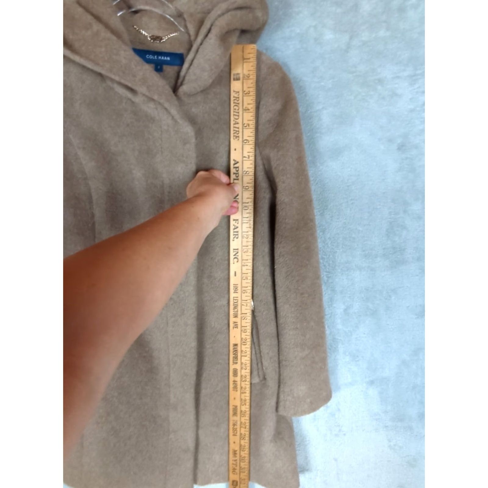 Cole Haan Cole Haan coat Women's Italian Alpaca-Wool blend with Hood Maple Sugar Size 2 Size XS / US 0-2 / IT 36-38 - 6 Thumbnail