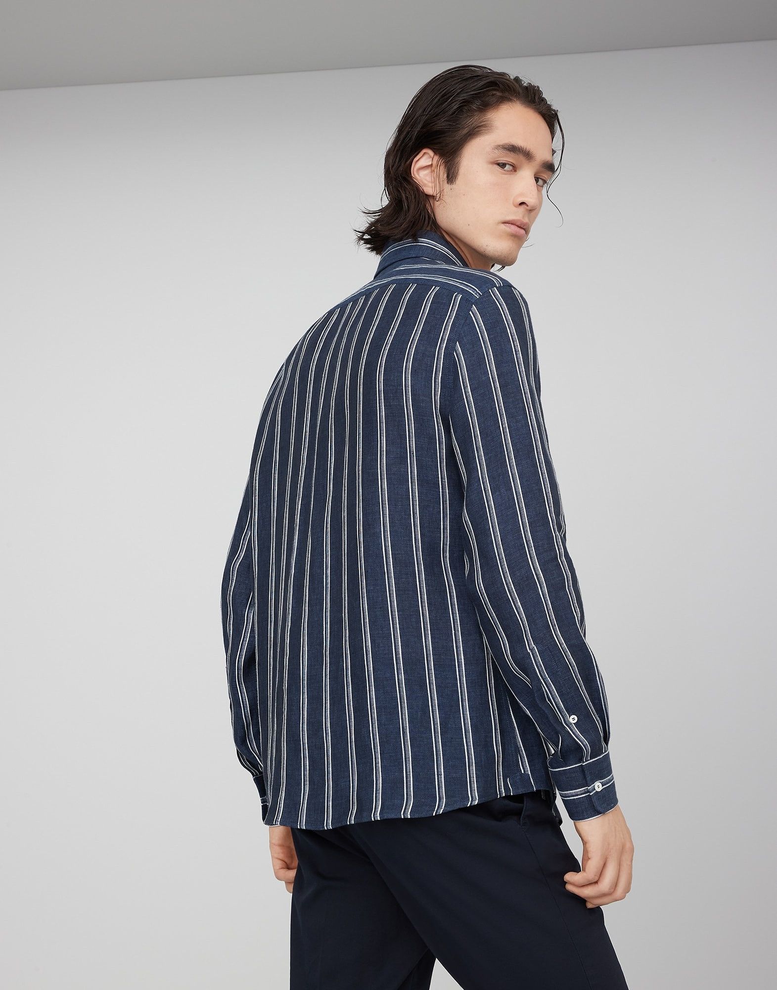 Brunello Cucinelli Shirt in Open Blue Size US S / EU 44-46 / 1 - 2 Thumbnail
