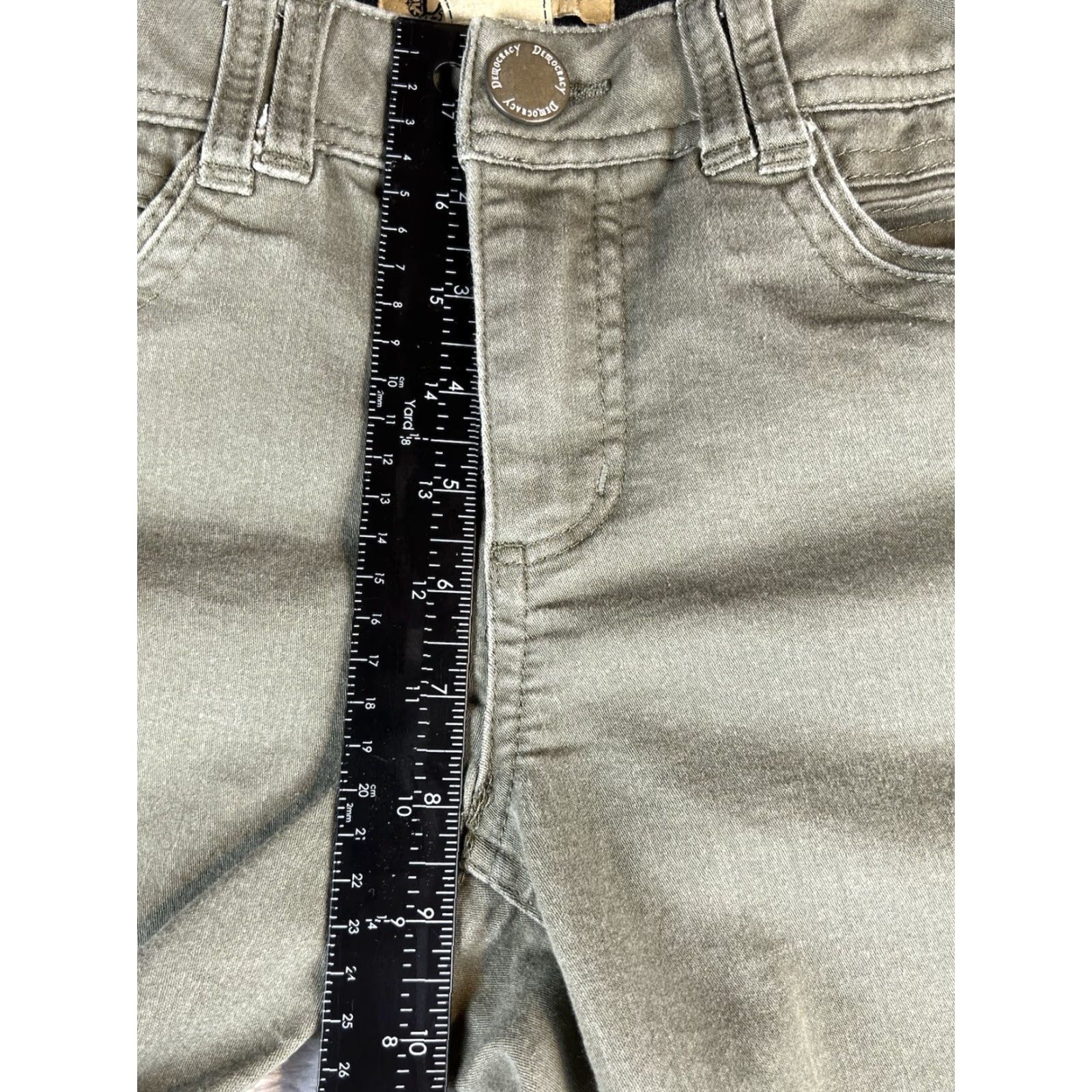 Vintage VINTAGE Democracy Ab Technology Pants Womens 4 Olive Green Stretch Skinny Tapered City Size 27" / US 4 / IT 40 - 5 Thumbnail