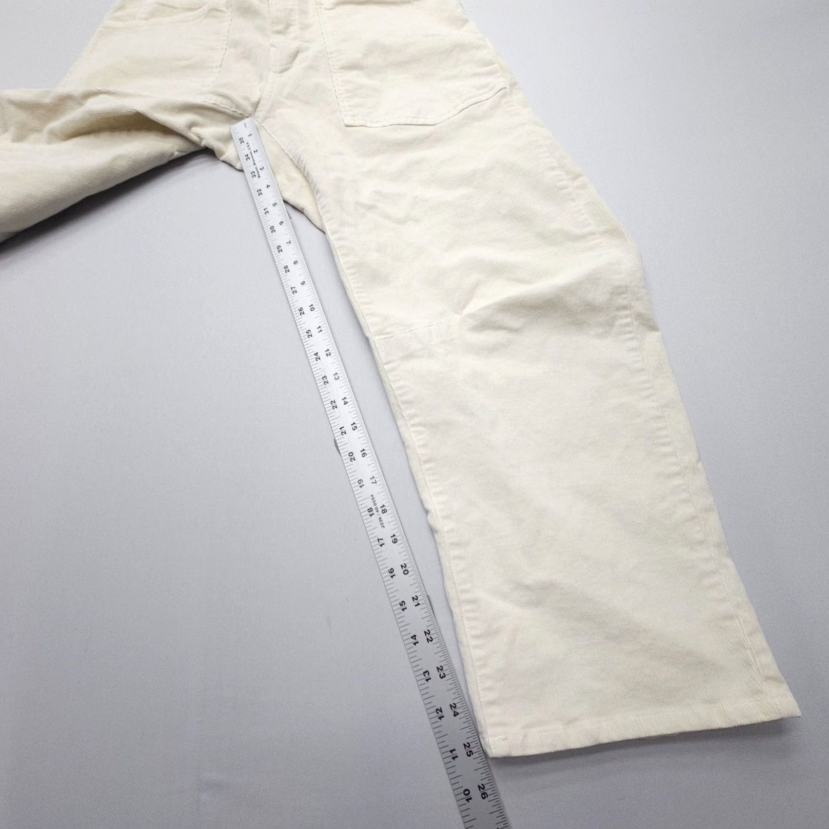 Nili Lotan Nili Lotan Pants Womens 4 Ivory Shon Corduroy Size Bone High Rise Baggy Wide Bow Leg USA Size 27" / US 4 / IT 40 - 6 Thumbnail