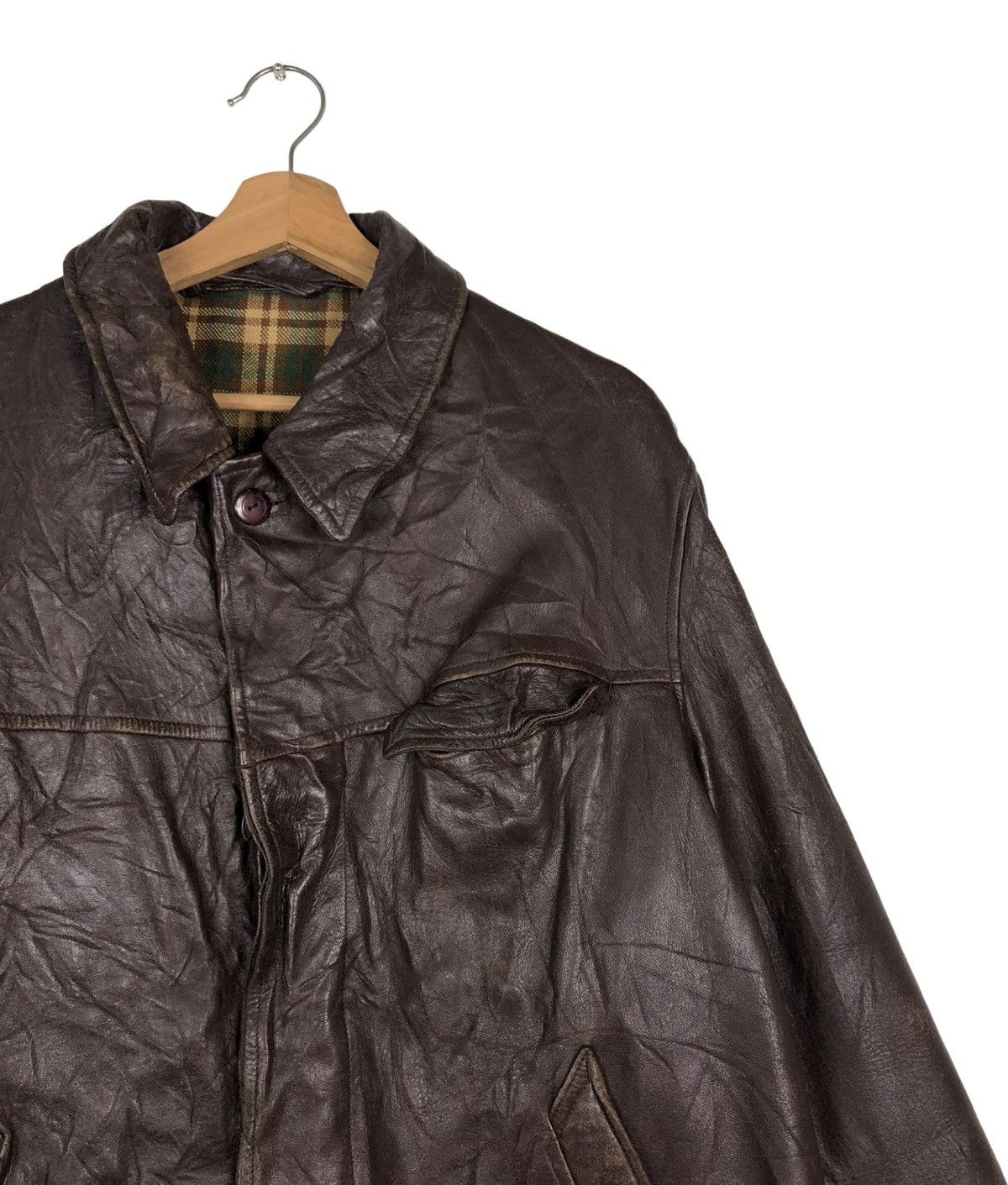 Japanese Brand 🔥VINTAGE GENUINE BIKER LEATHER JACKET MIC CUIR ST LAURENT Size US M / EU 48-50 / 2 - 6 Thumbnail