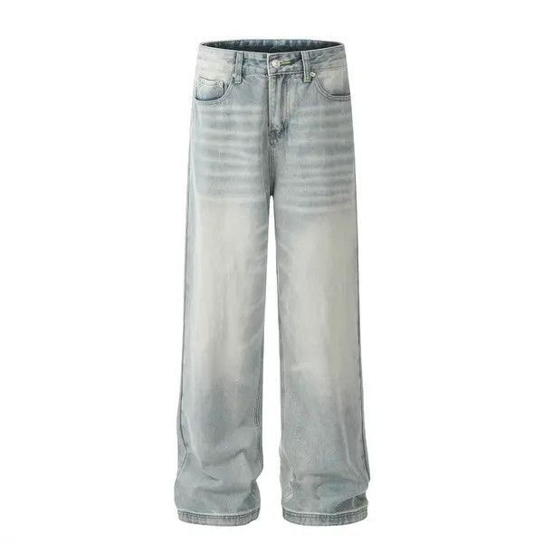 VIBE Men's street ripple washed straight jeans y2k Size US 32 / EU 48 - 1 Thumbnail