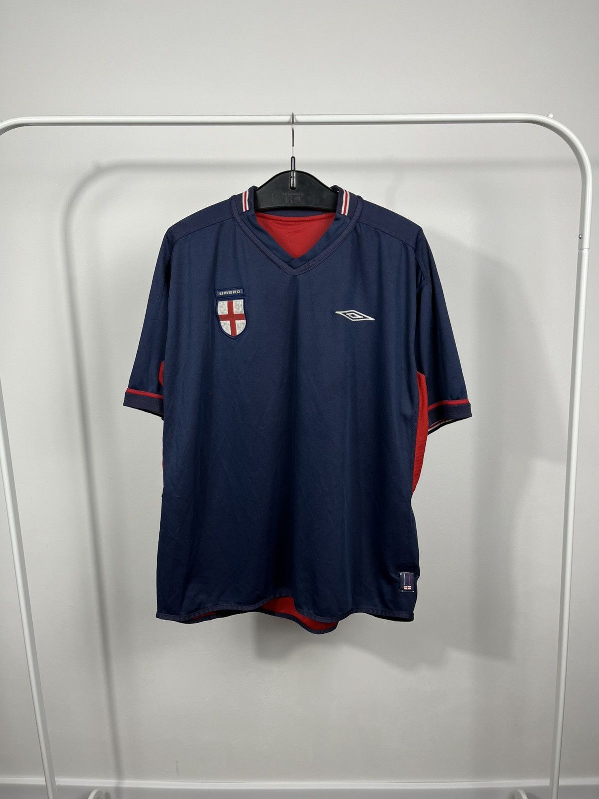 Umbro Vintage Umbro England Reversible Football Jersey Red Navy 00 Size US XL / EU 56 / 4 - 1 Thumbnail