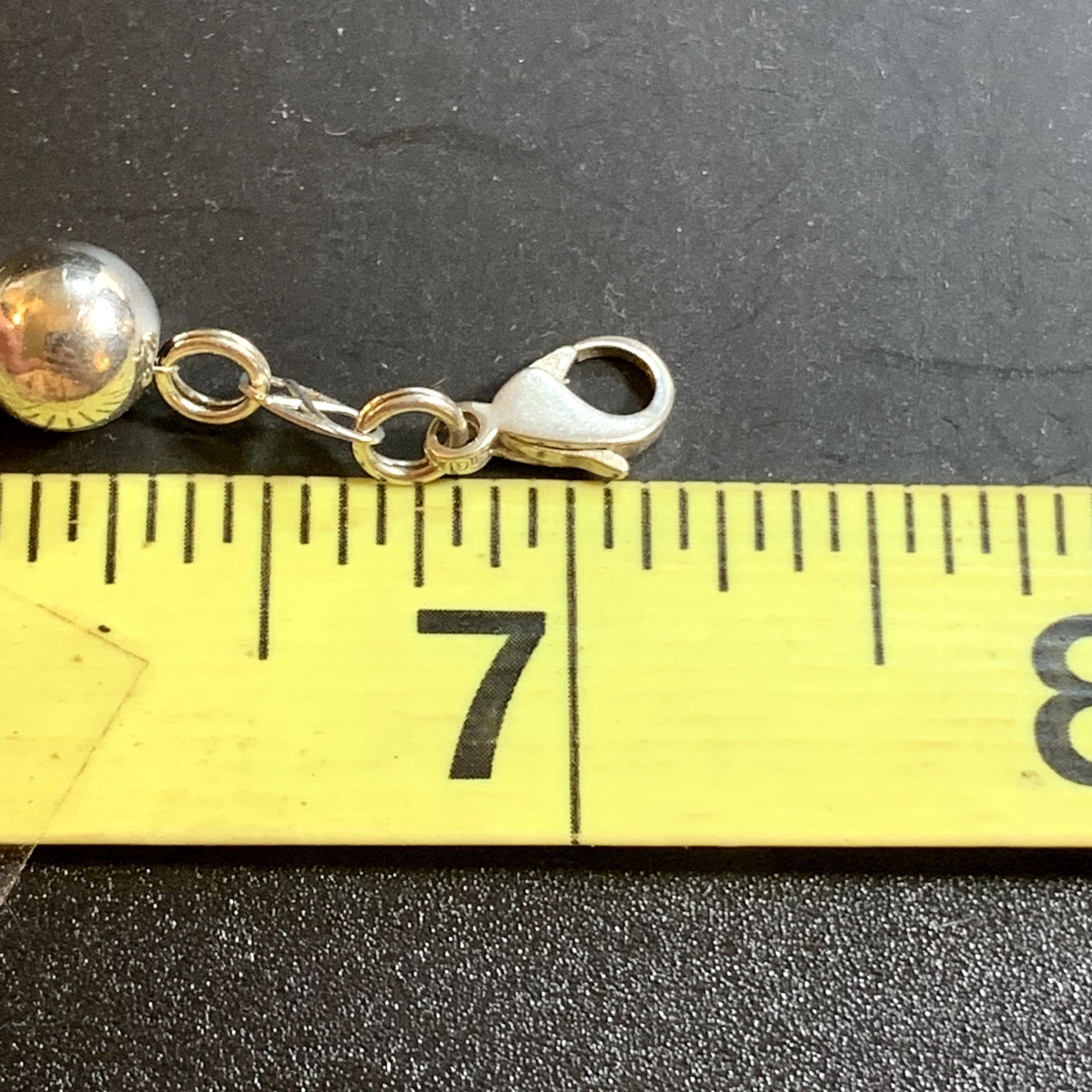 Other VTG Two Tone Solid Sterling Silver 925 Beaded Bracelet Size Size ONE SIZE - 8 Thumbnail